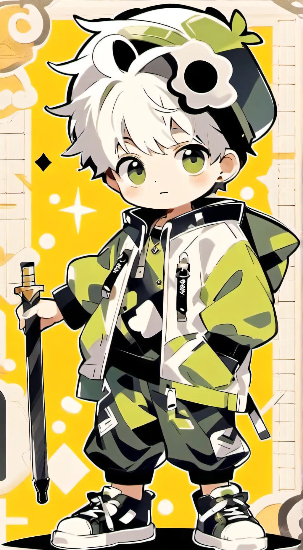 ai character: ninja boy background