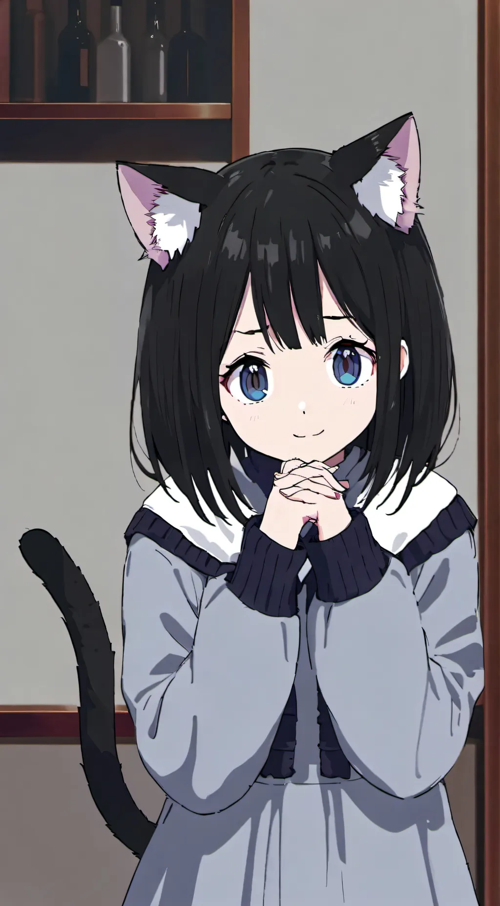 ai character: Black 'n' White Whiskers background