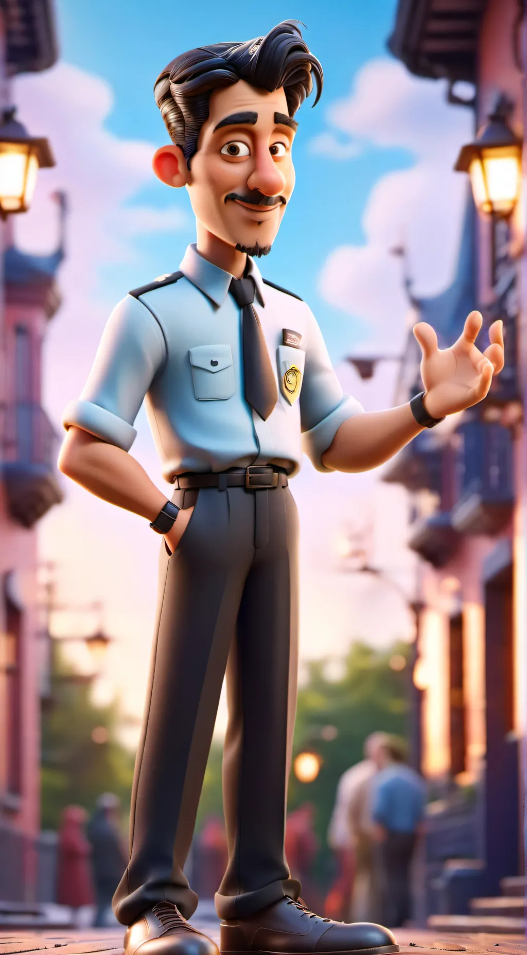 ai character: rigged referee background