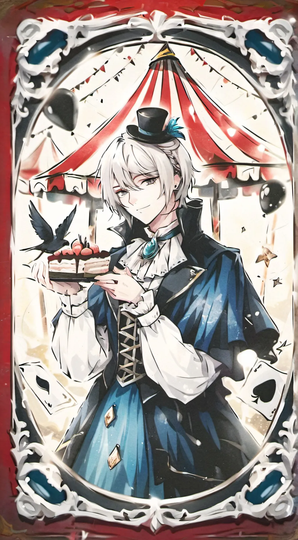 ai character: digital circus background