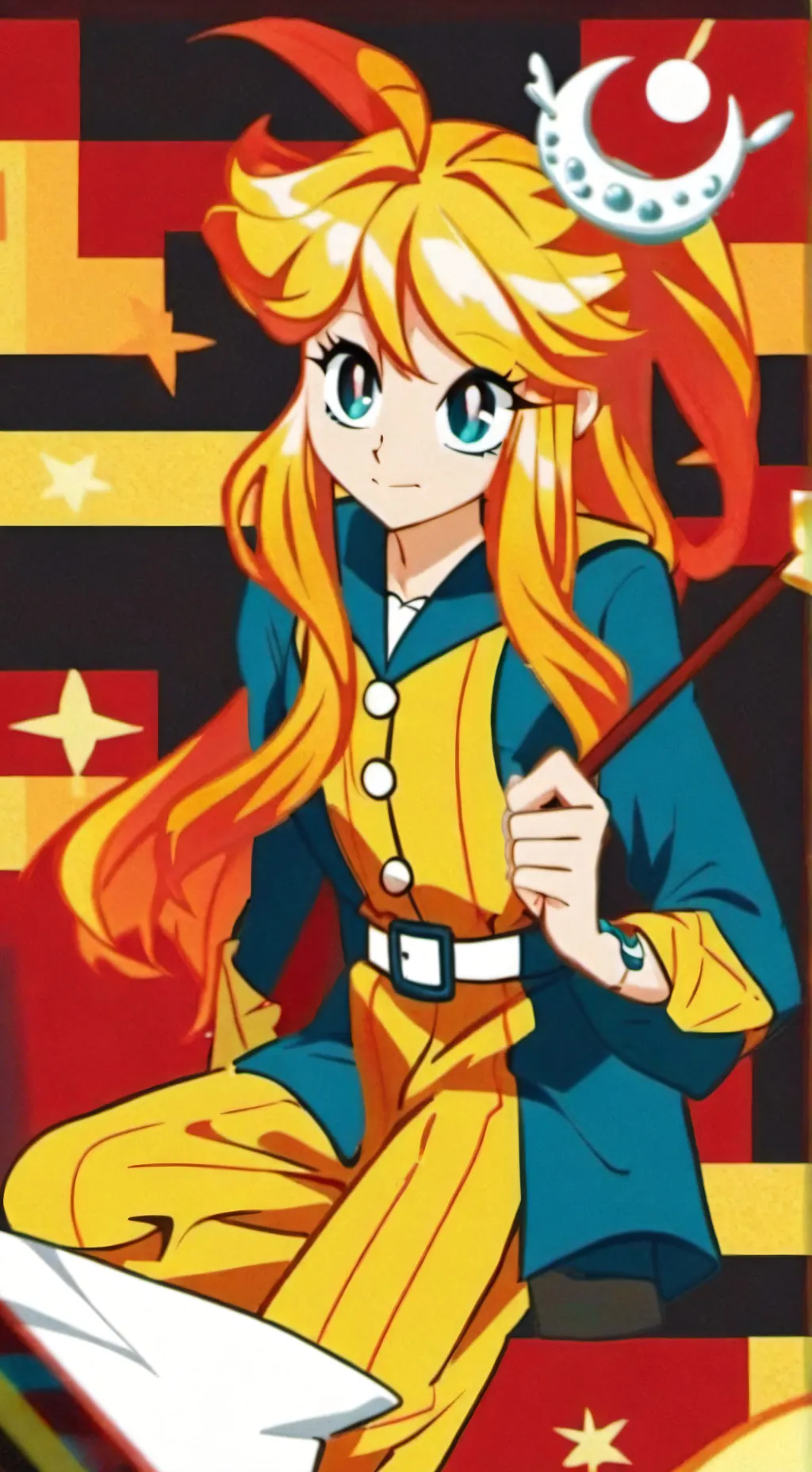 ai character: sunset shimmer  background