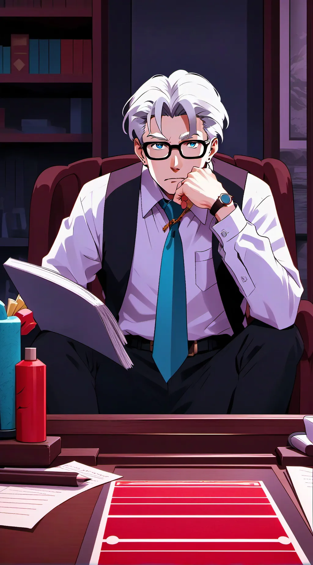 ai character: glab  background