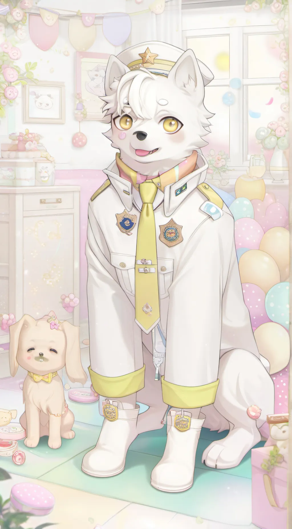 ai character: uwu cat in dogman background