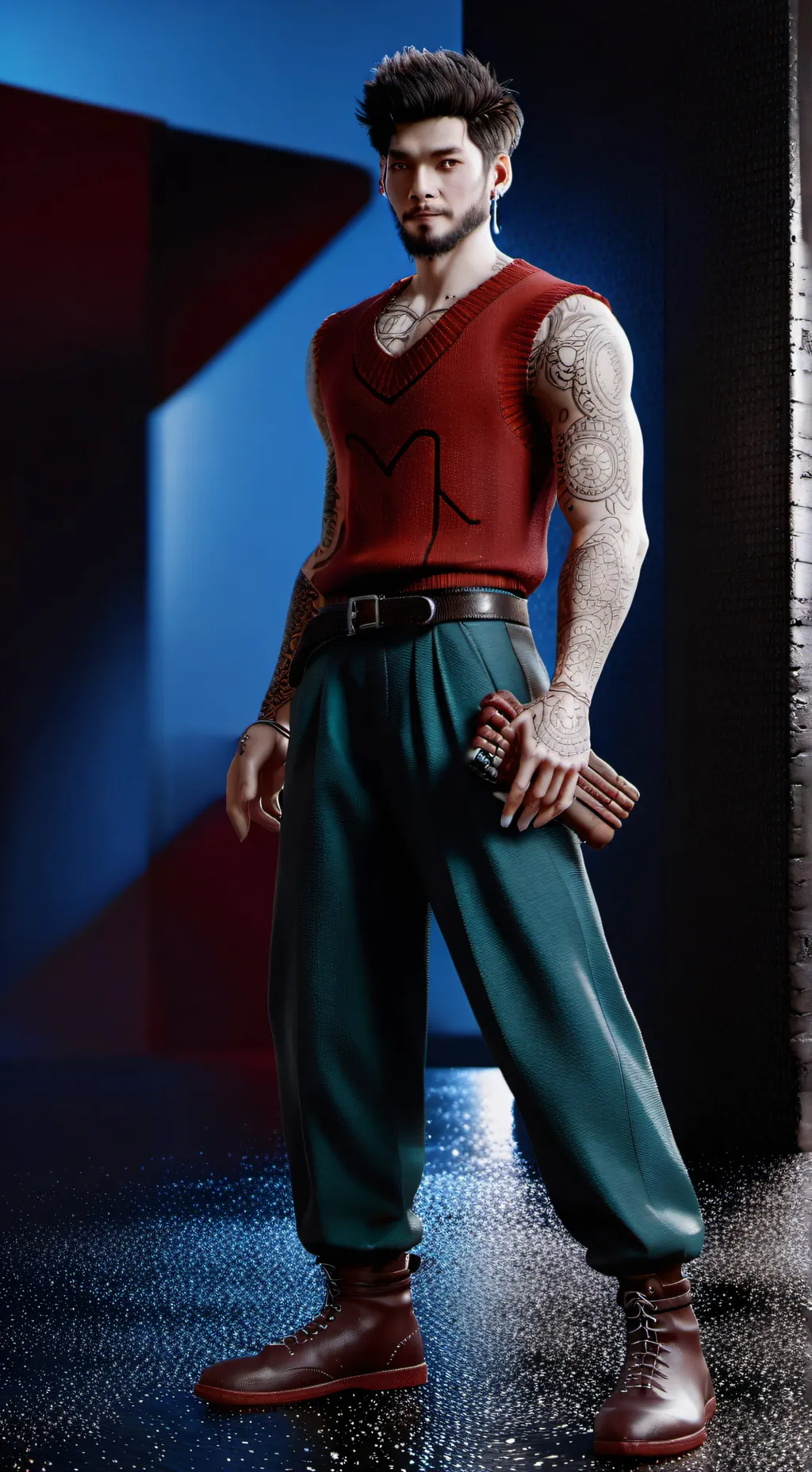 ai character: Maxence  background