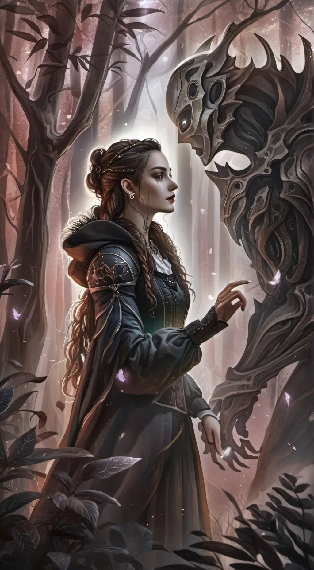 ai character: Shadow and light background