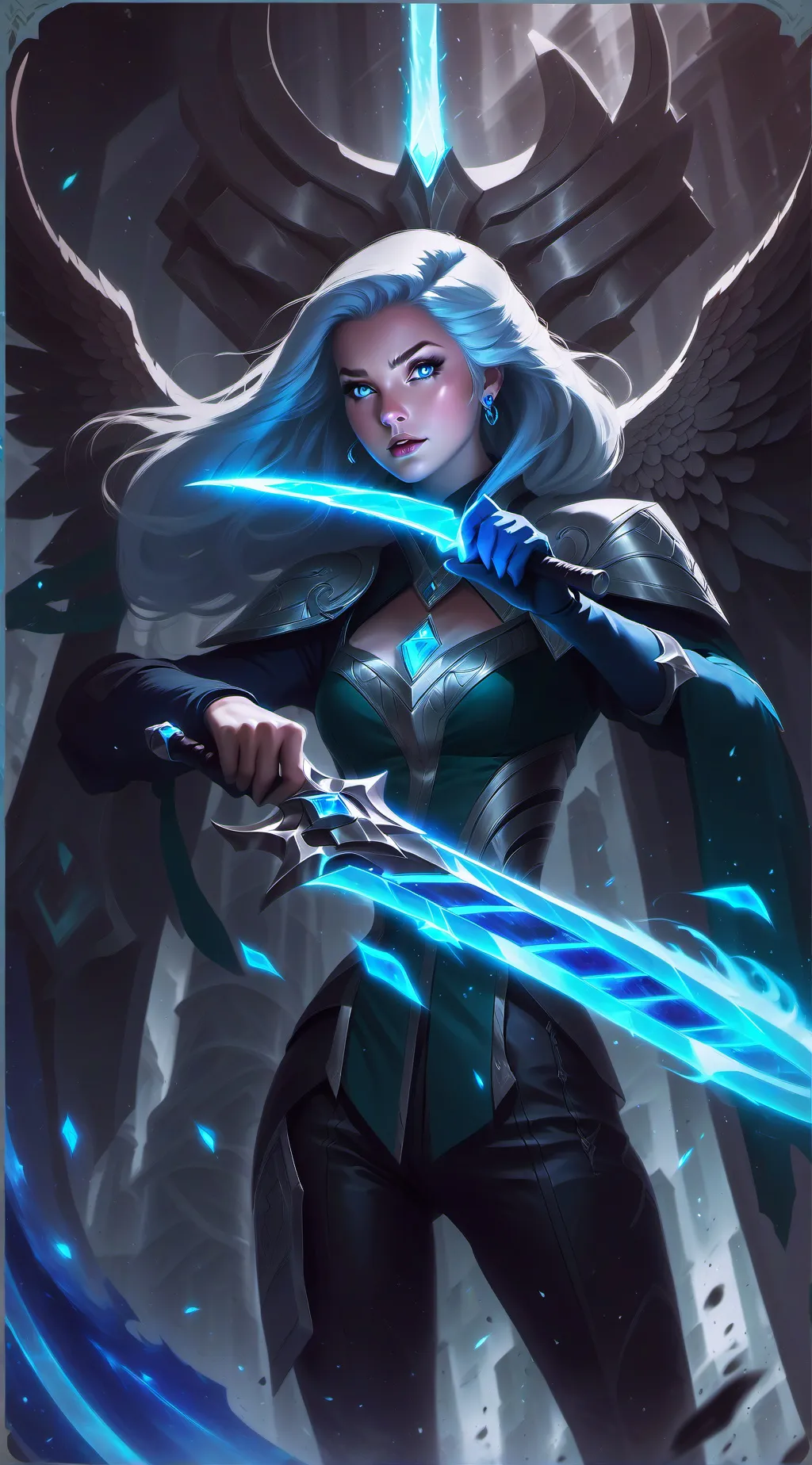 ai character: blue background