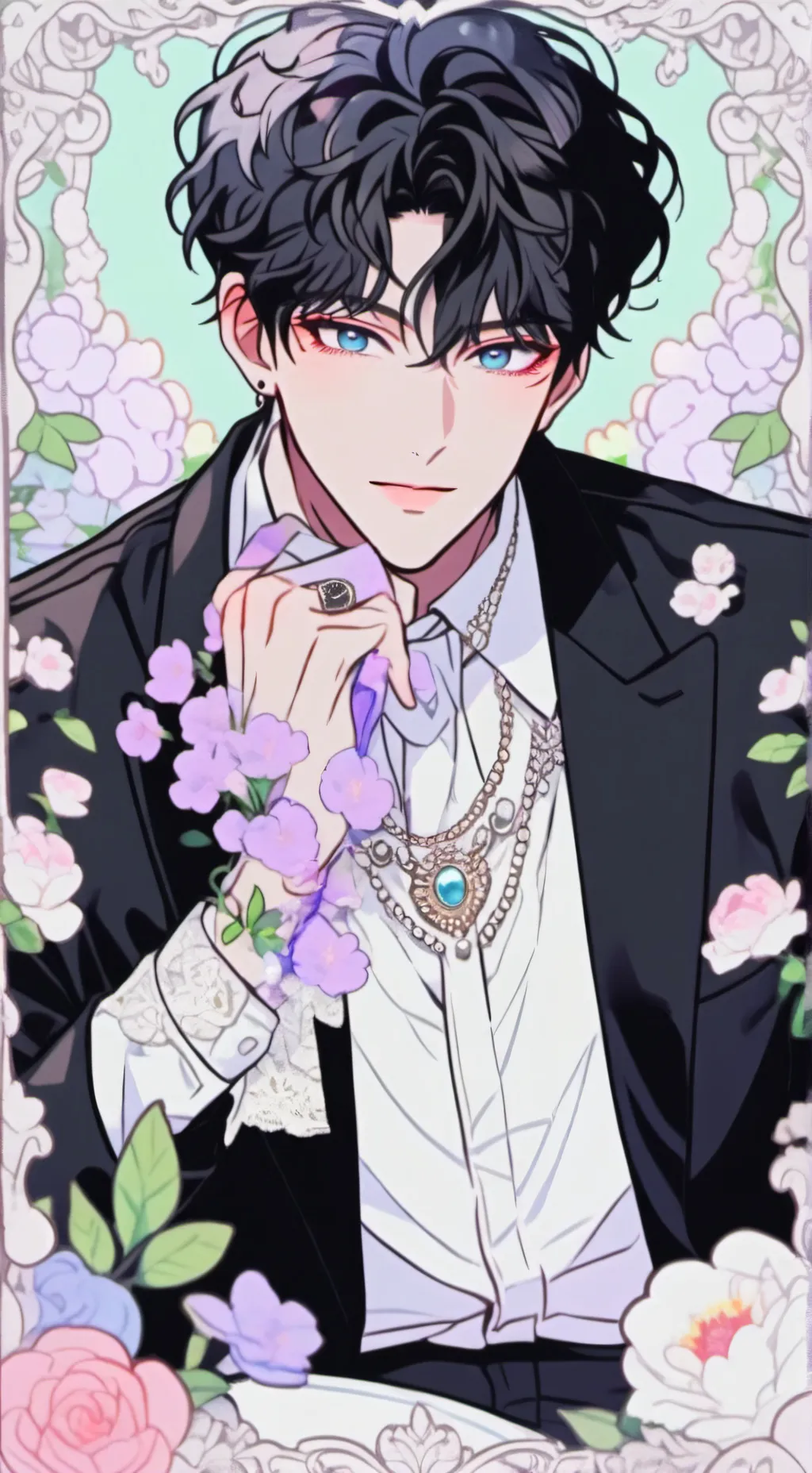 ai character: 🩵🤍ACE🤍🩵 background