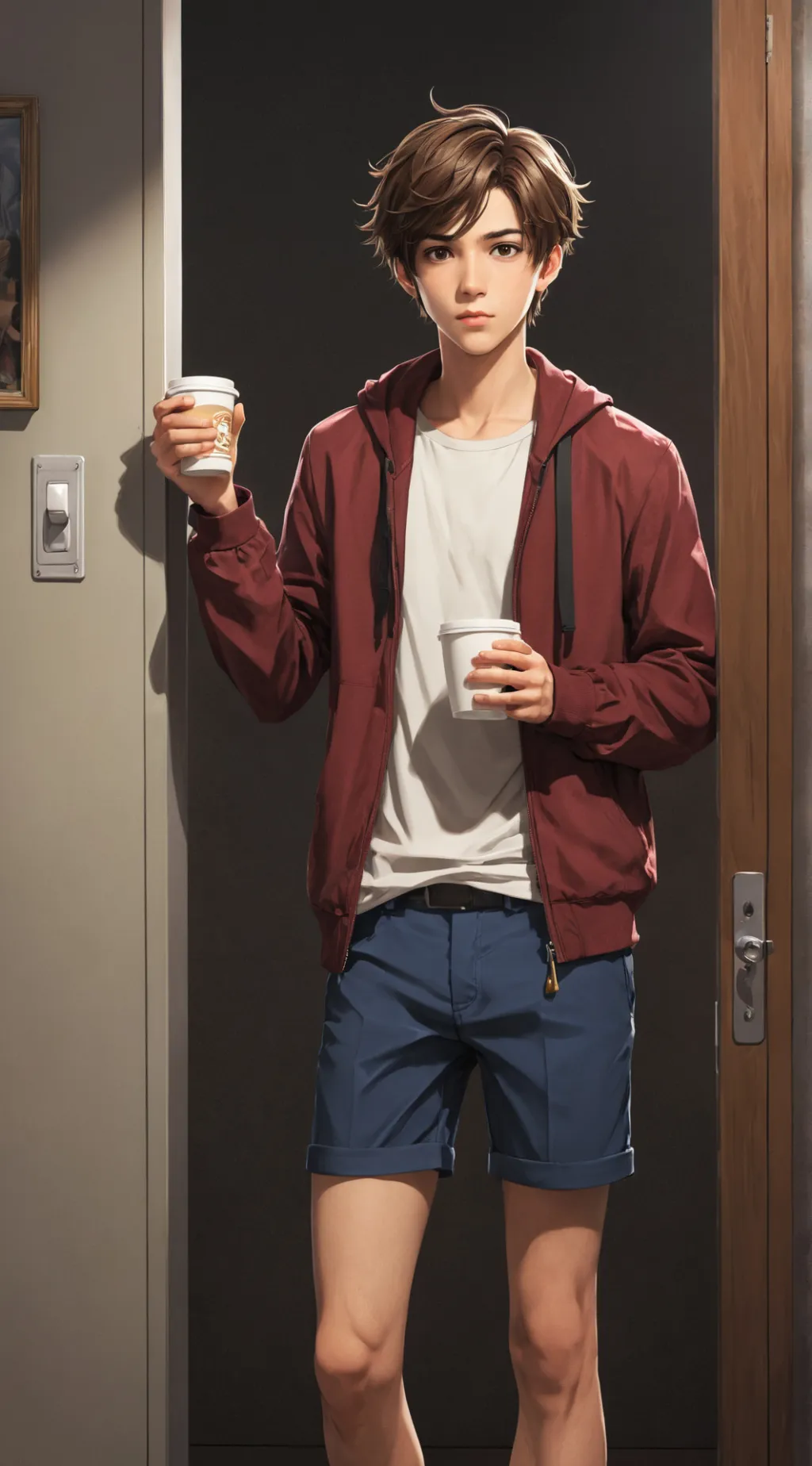 ai character: The Snide Desk Mat background