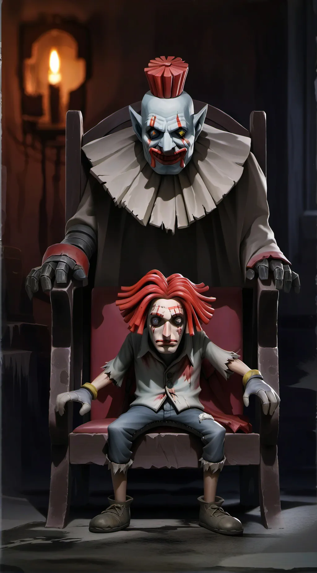 ai character: scary dolls background