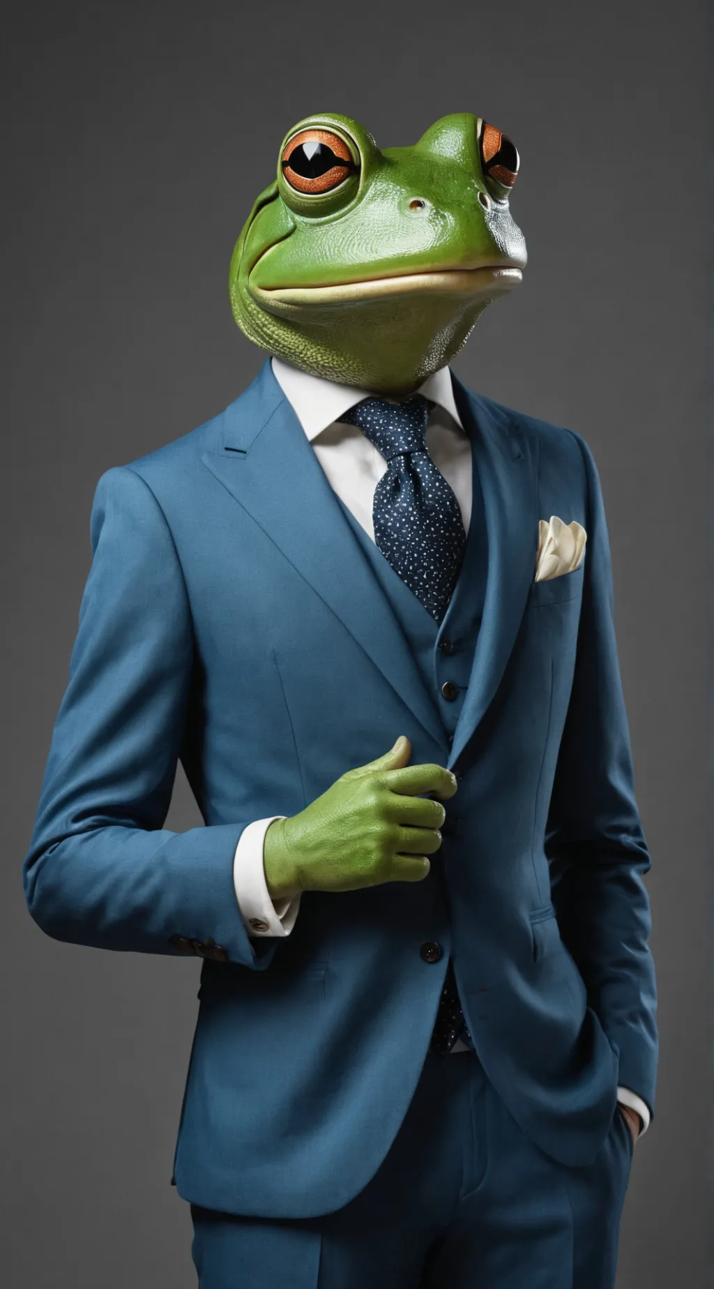 ai character: froggy background