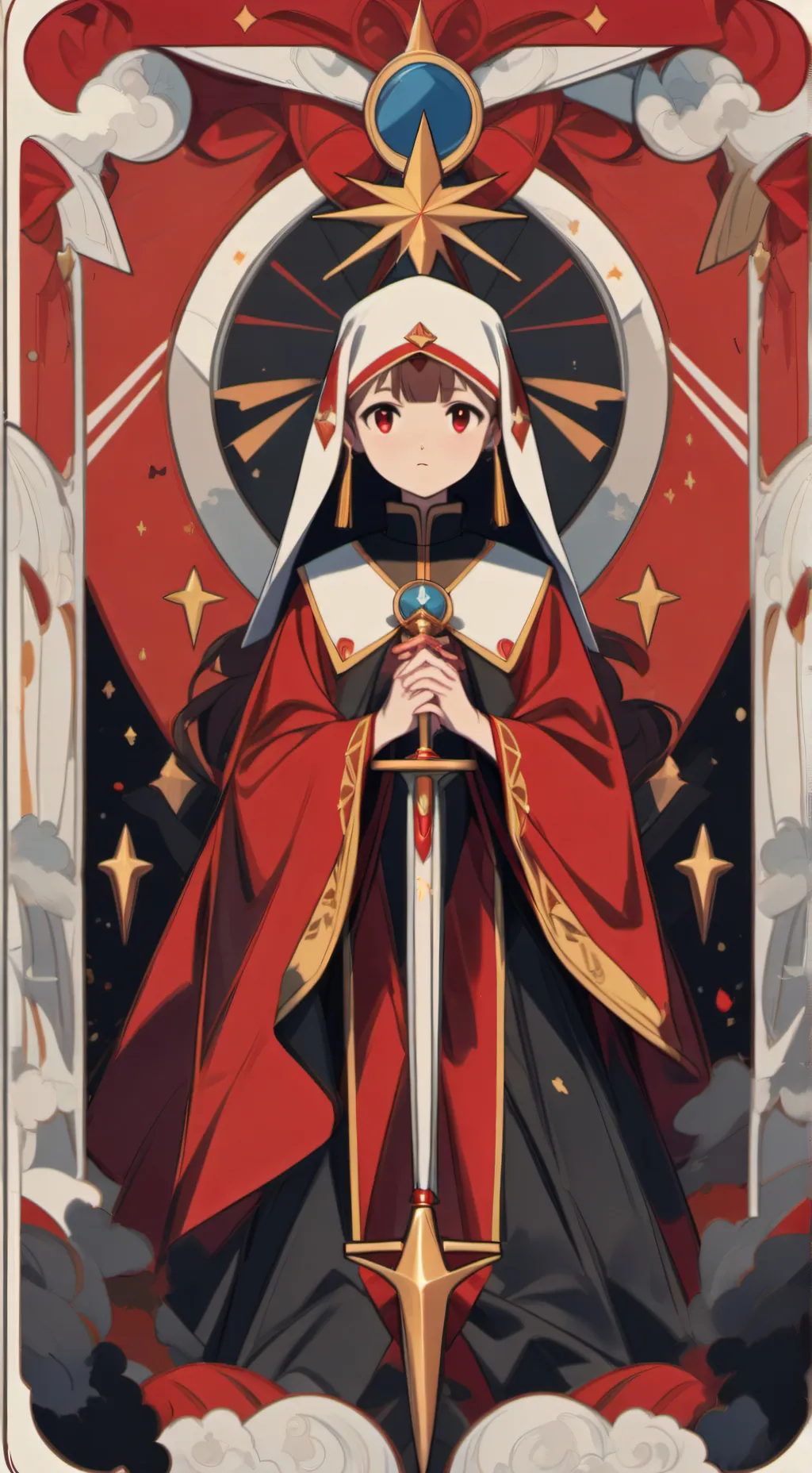 ai character: красная background