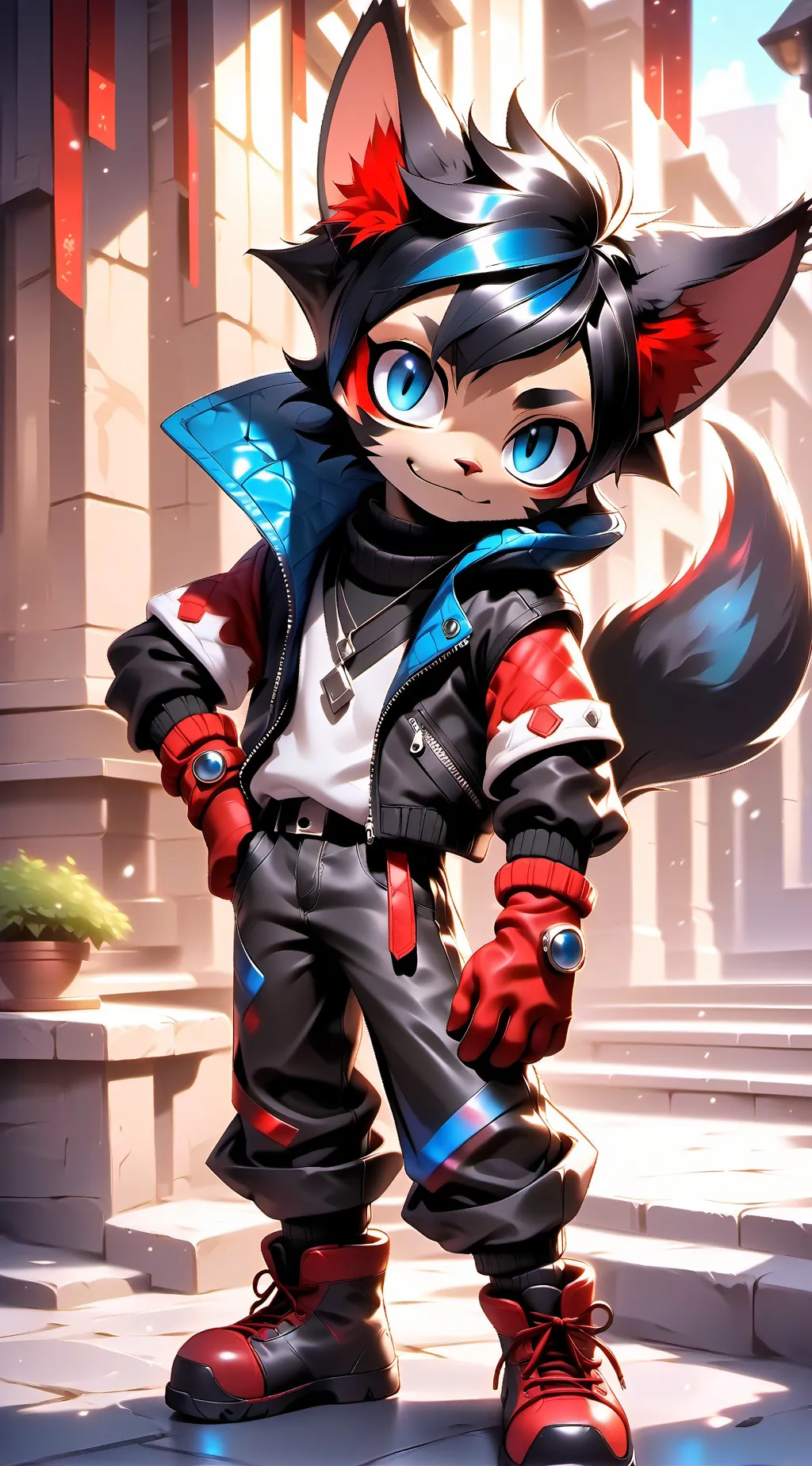 ai character: Pomni(but future)  background