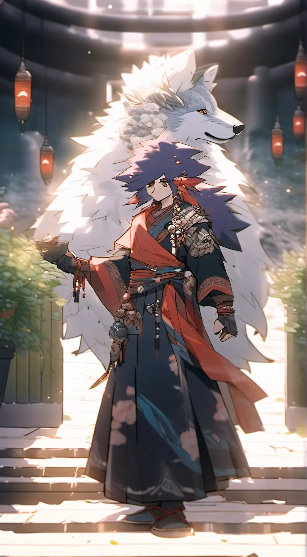 ai character: black vs red *fix* background