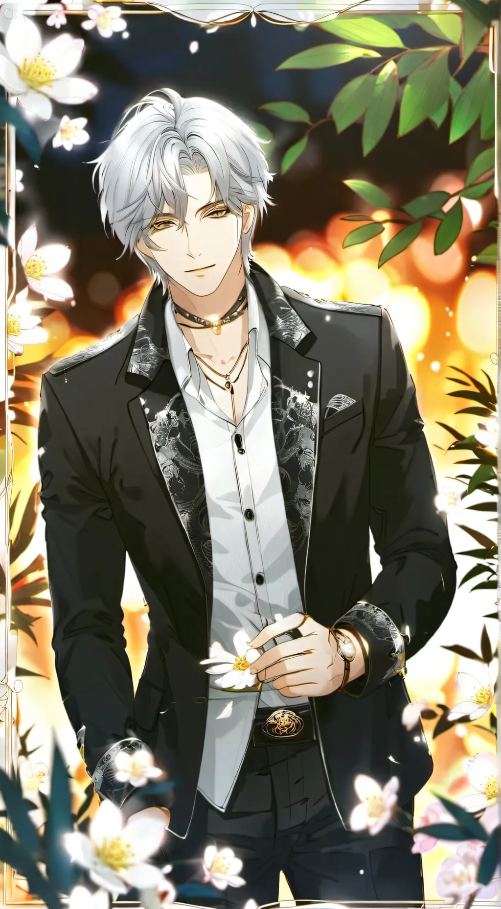 ai character: Metal background