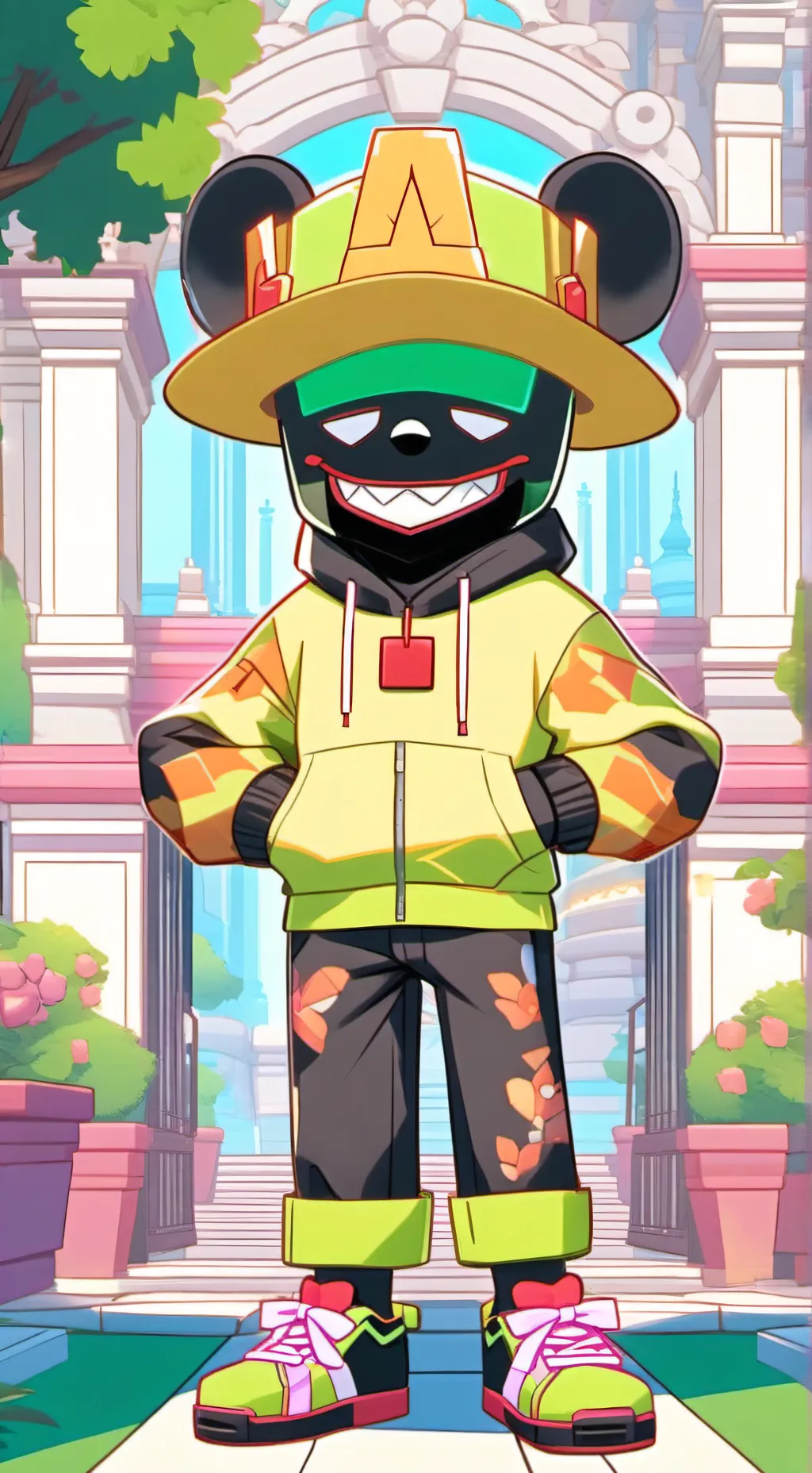 ai character: 1x1x1x1 background