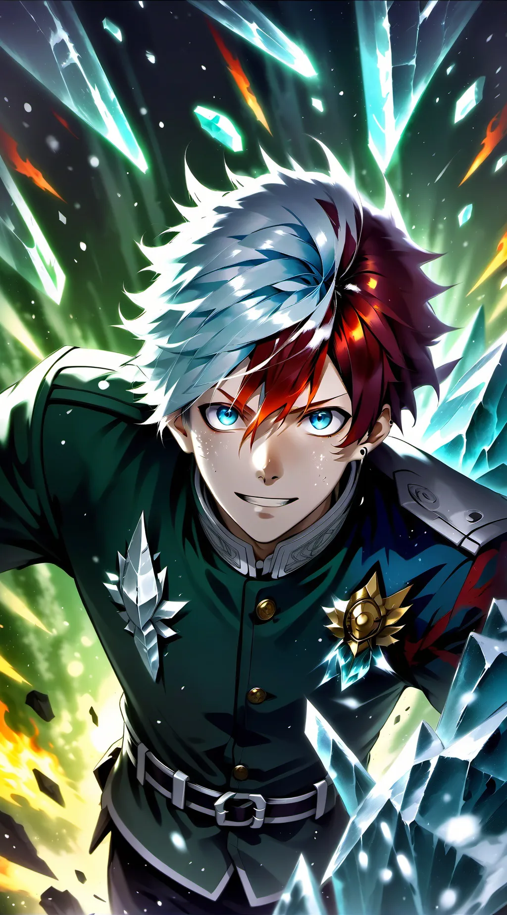 ai character: Shoto Todoroki background