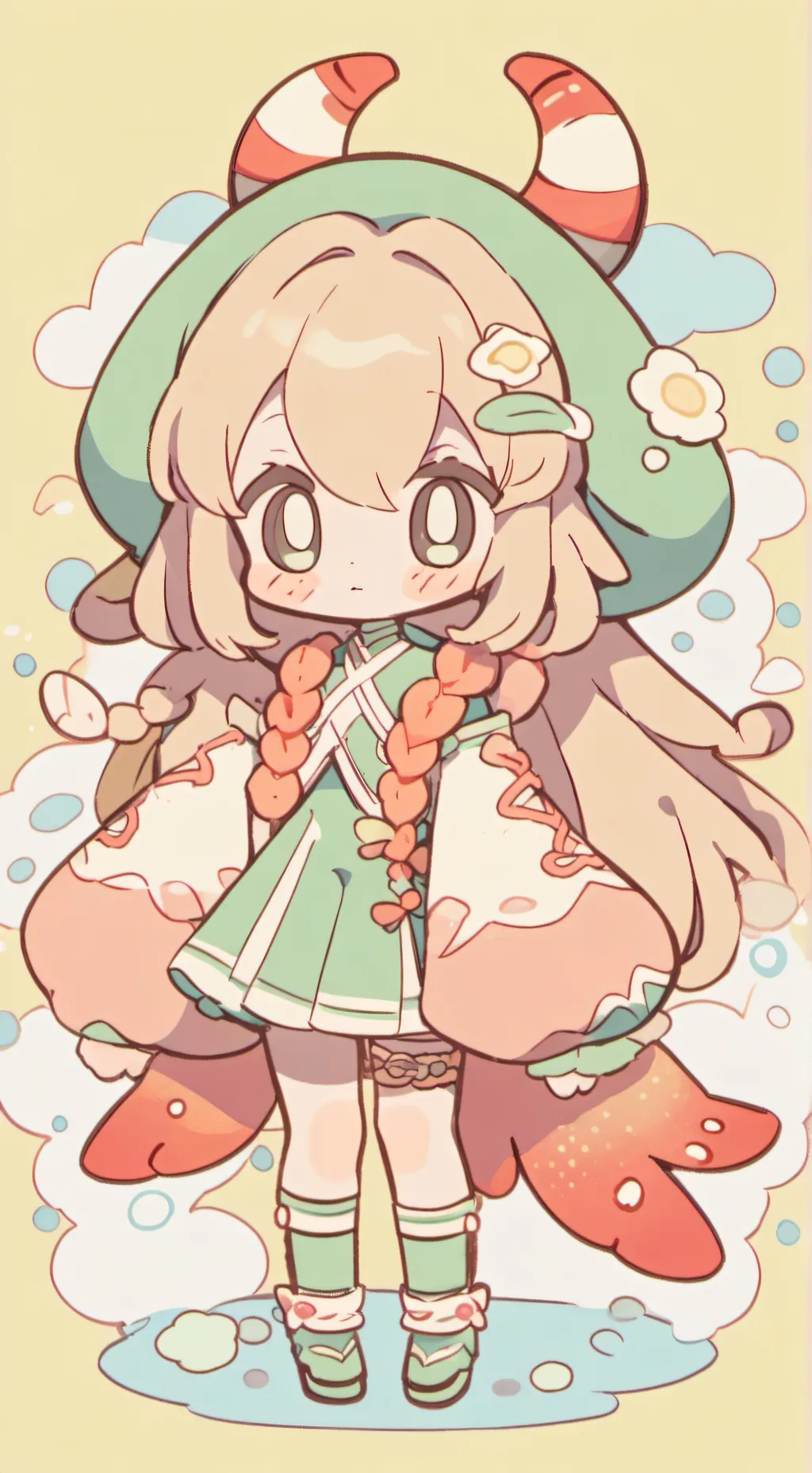 ai character: faceless shrimpo background