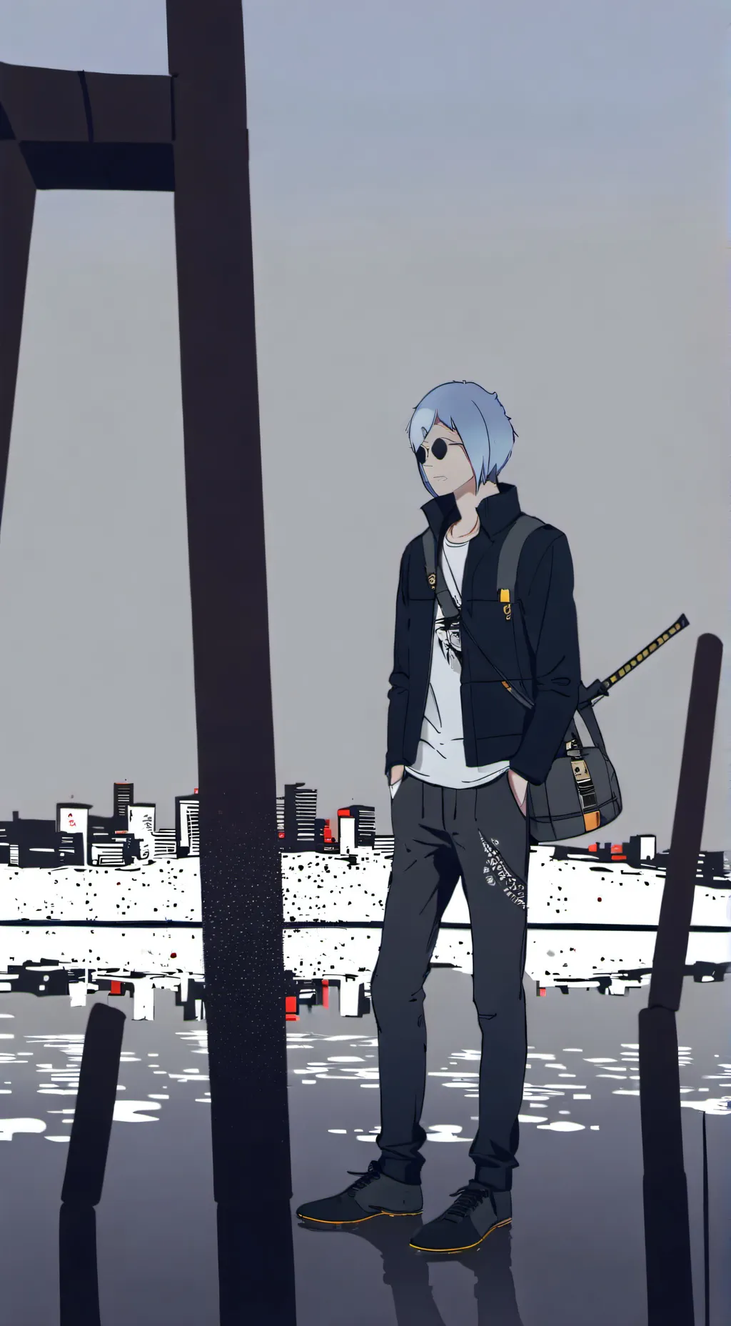 ai character: doors crucifix background