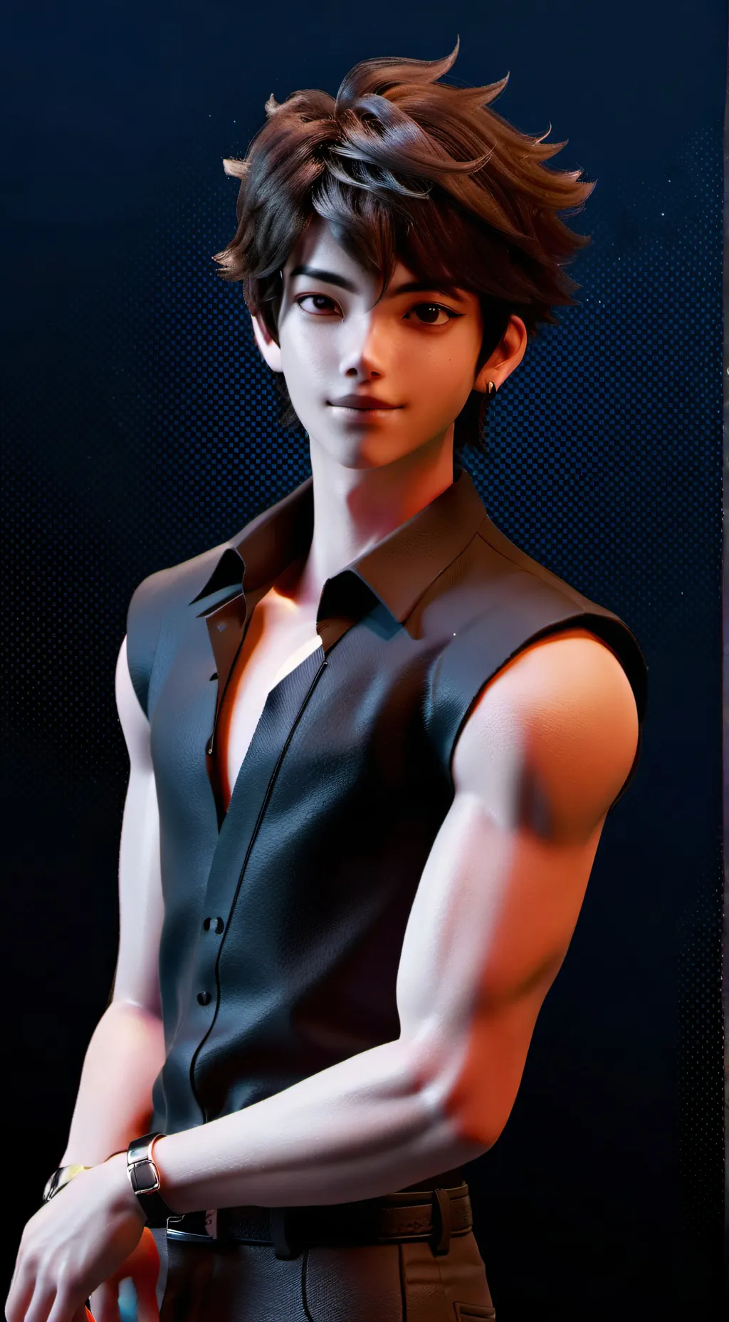 ai character: 🤍🖤𝒜ℛ𝒯ℰℳ🖤🤍 background