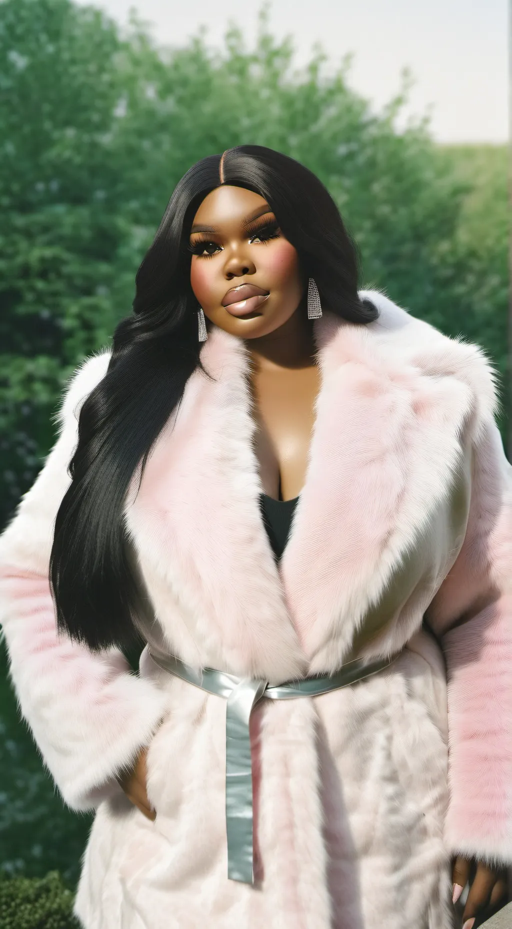 ai character: African Bimbo background