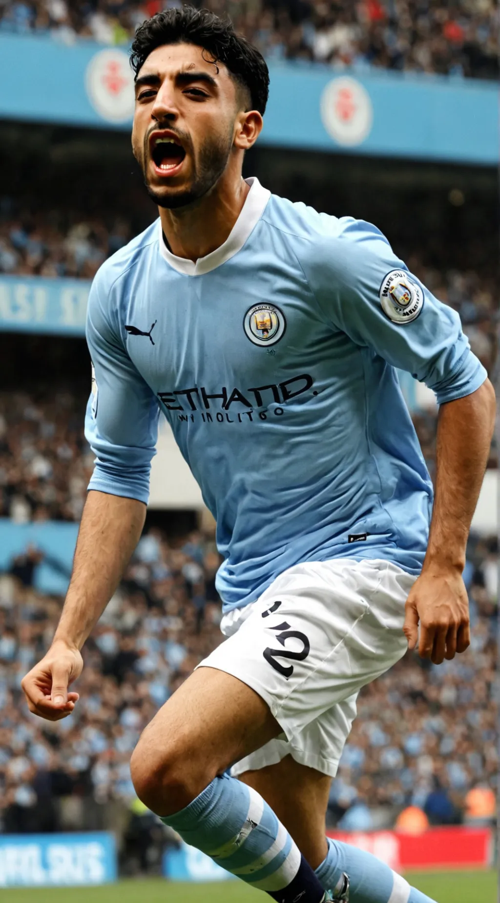 ai character: Omar marmoush  background