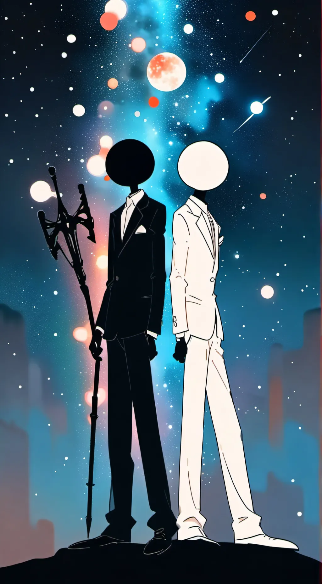 ai character: Black X White background