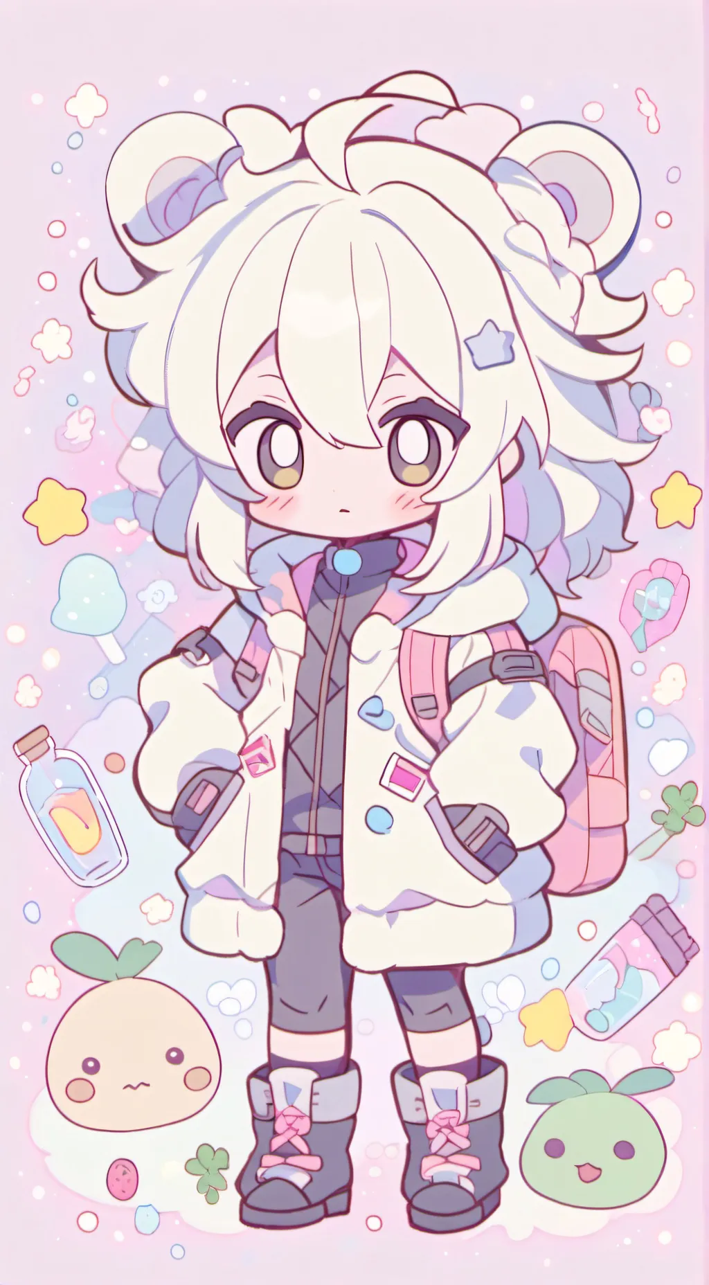 ai character: mha Petit  background