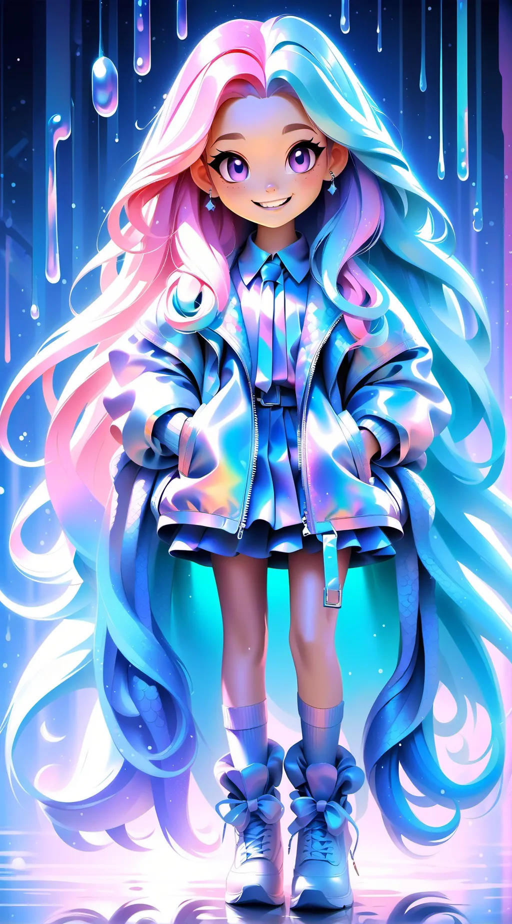 ai character: Me Q You A  background