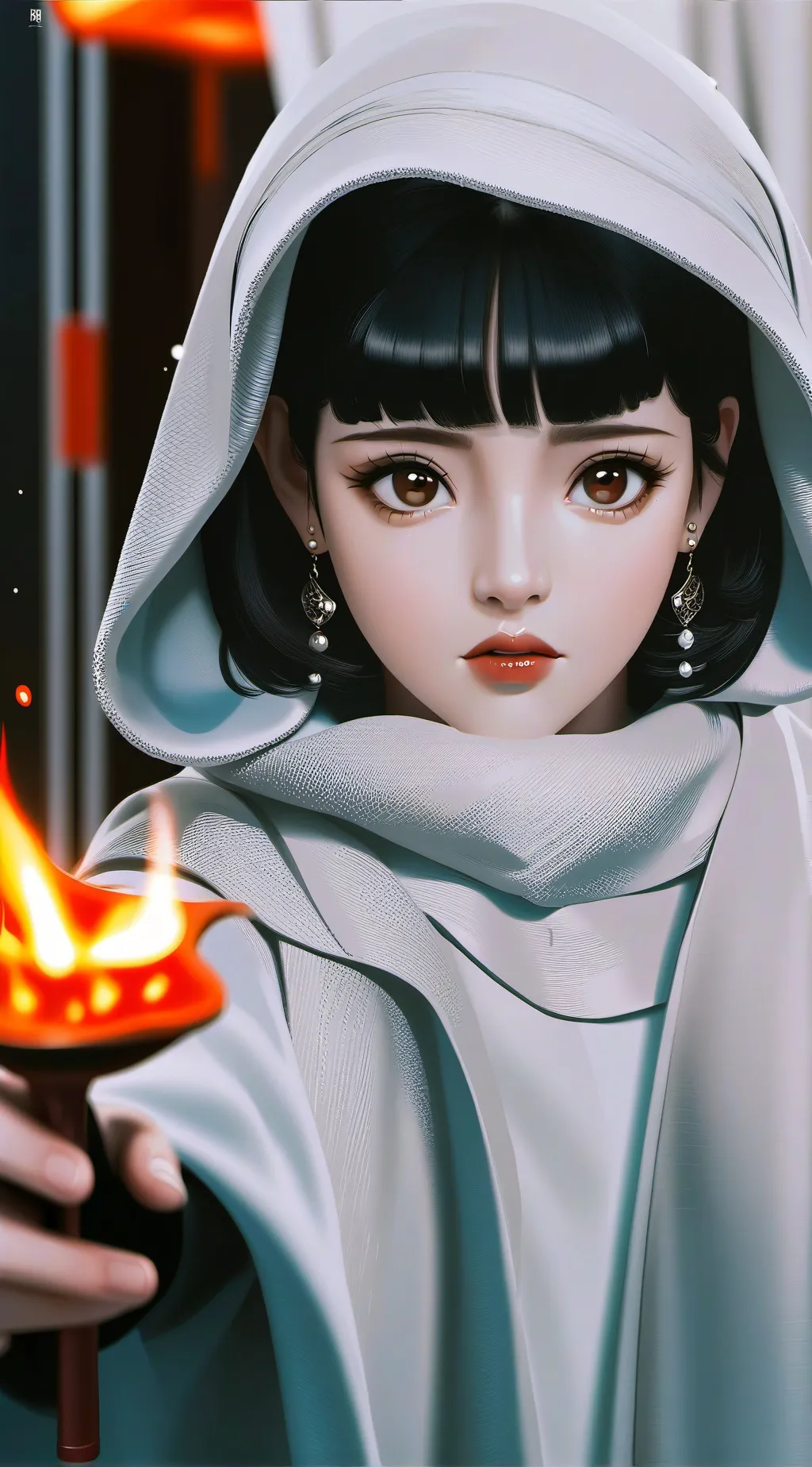 ai character: fire songhgggggggg background