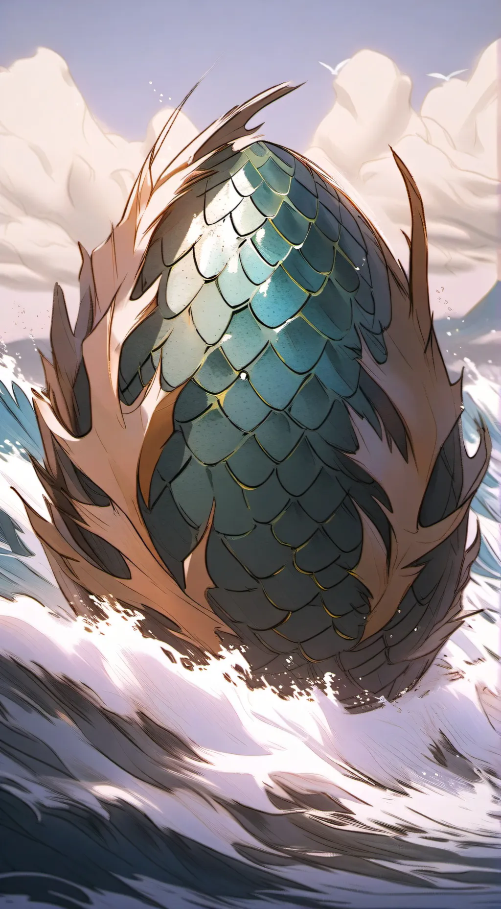 ai character: Lost egg background