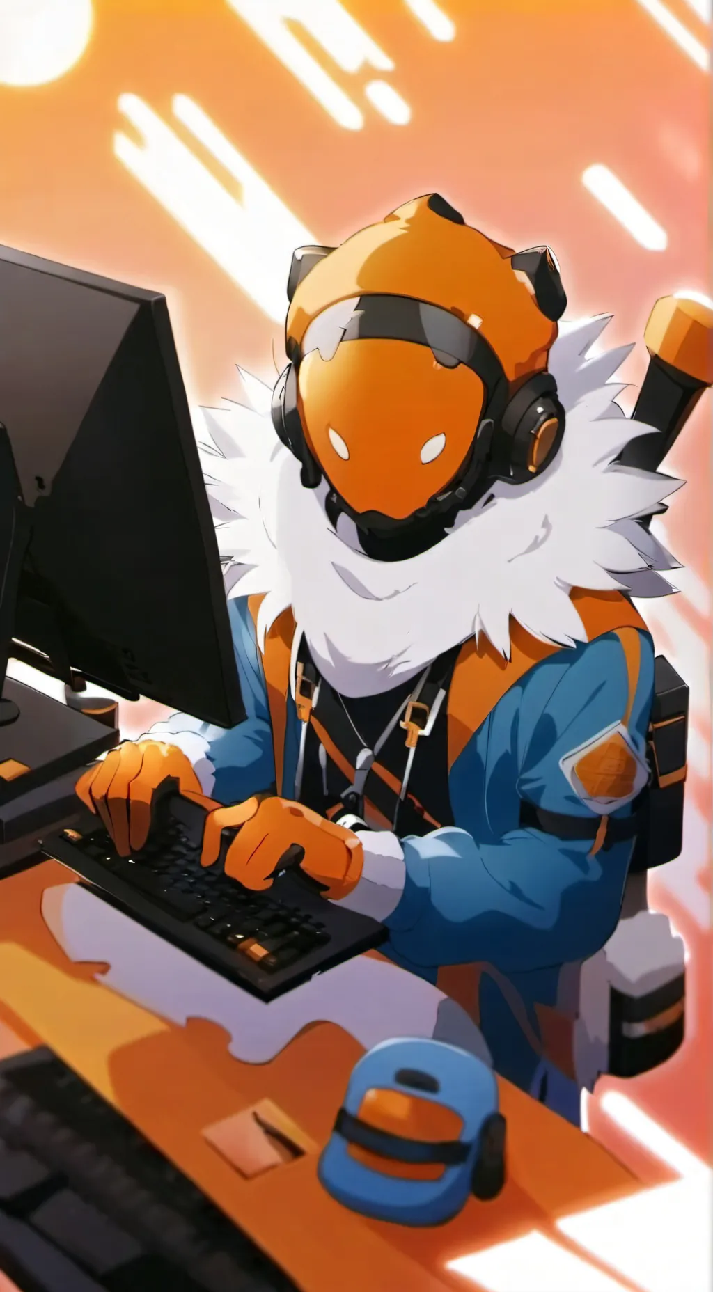 ai character: inflate background