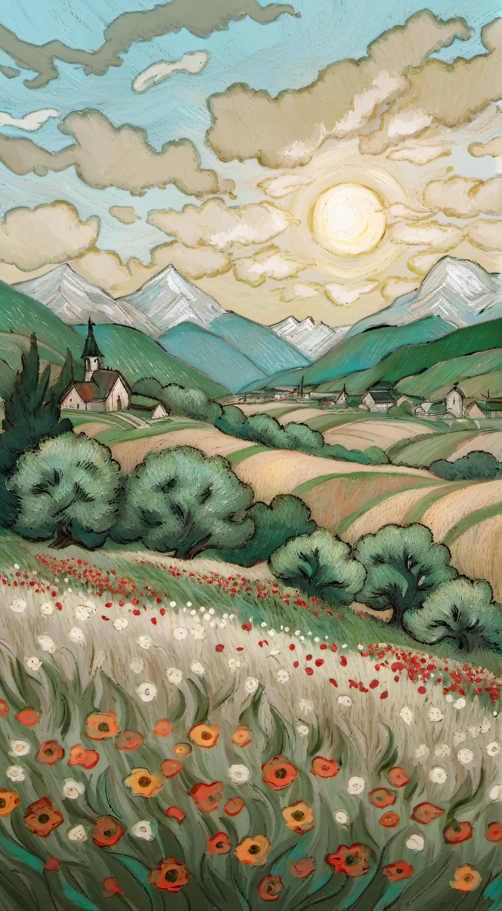 ai character: Campo  de 🌼🦋🌹 background