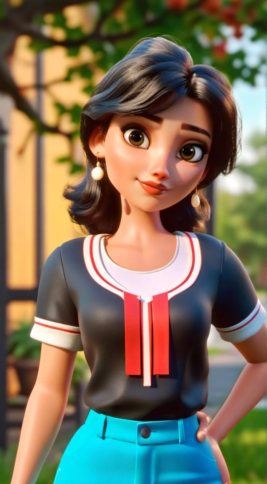 ai character: chica abandonada background