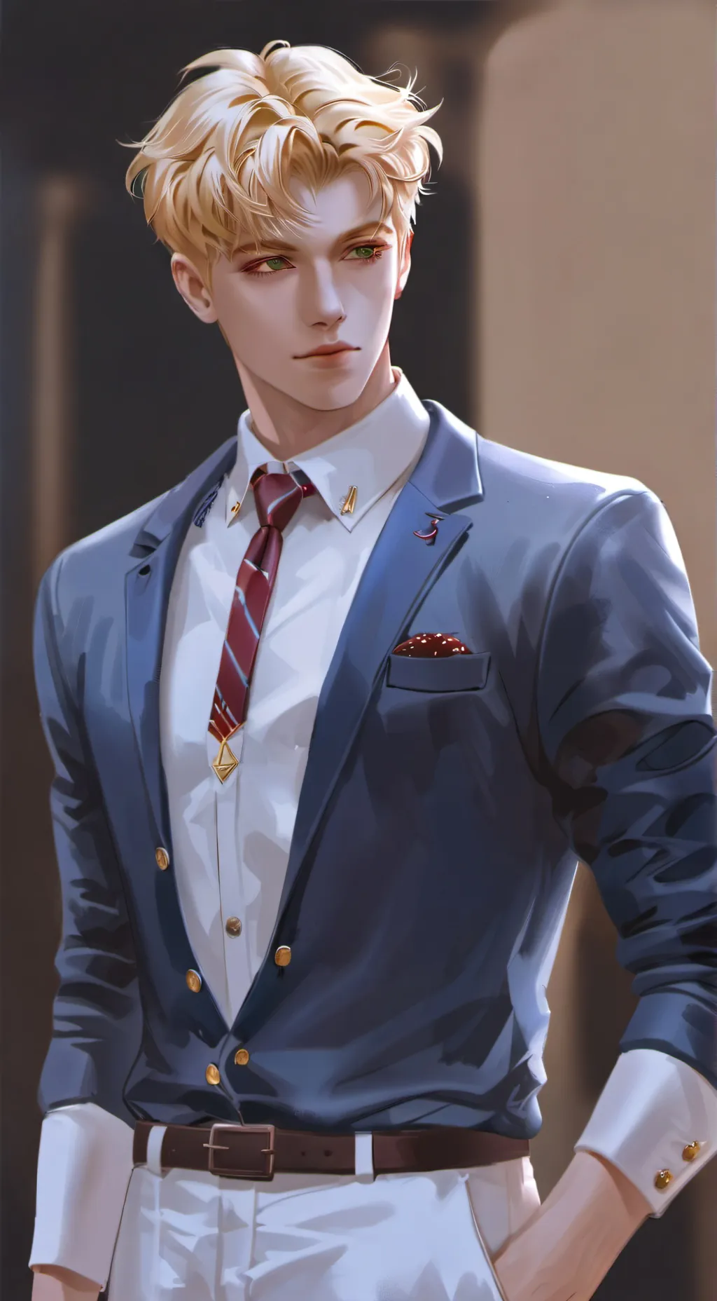 ai character: James Smith  background