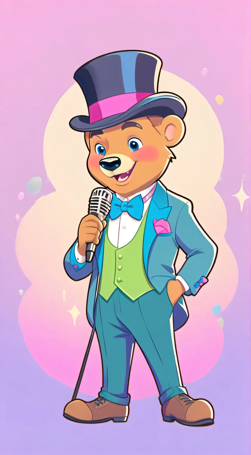 ai character: Glamrock Freddy background