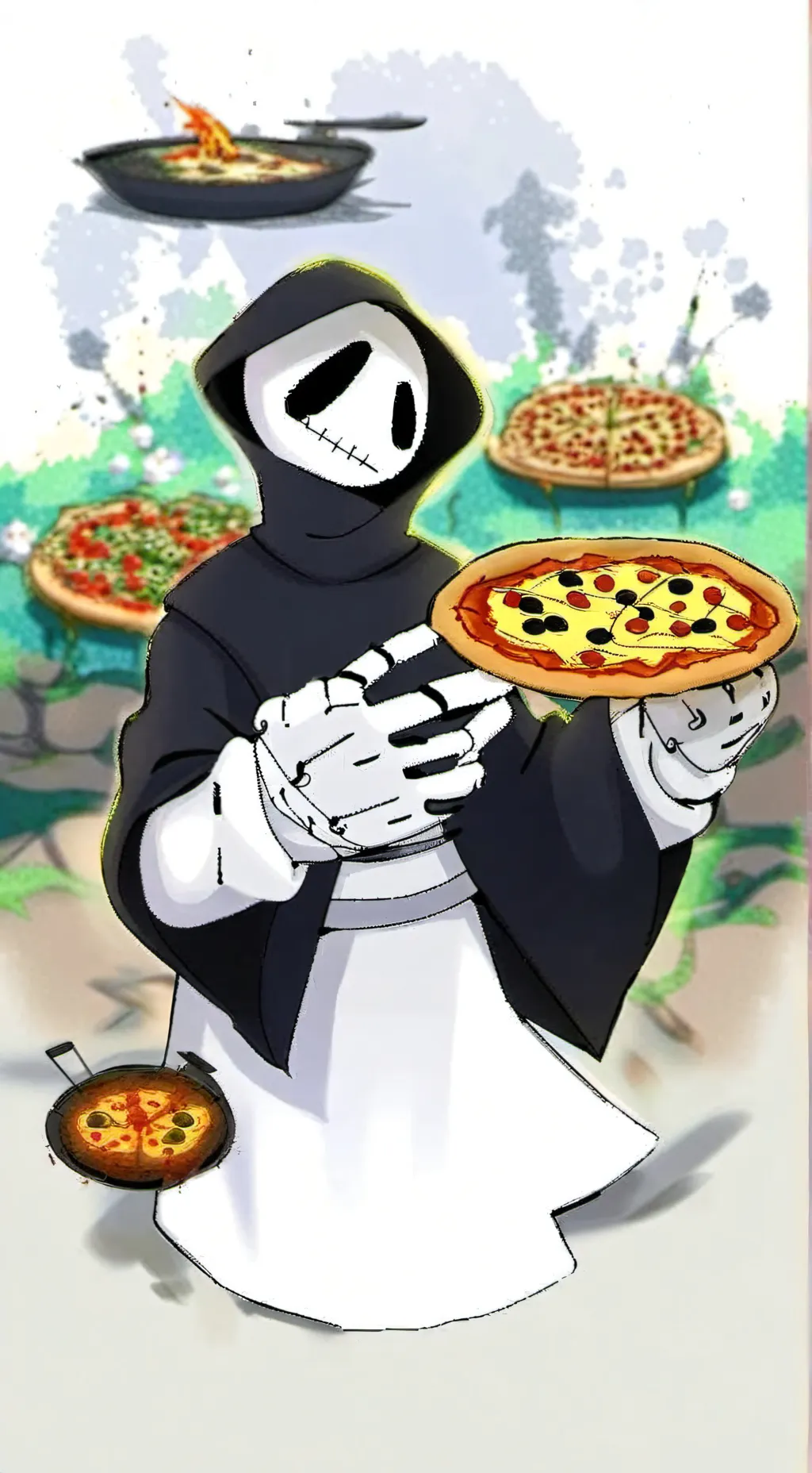 ai character: Is pizza good background