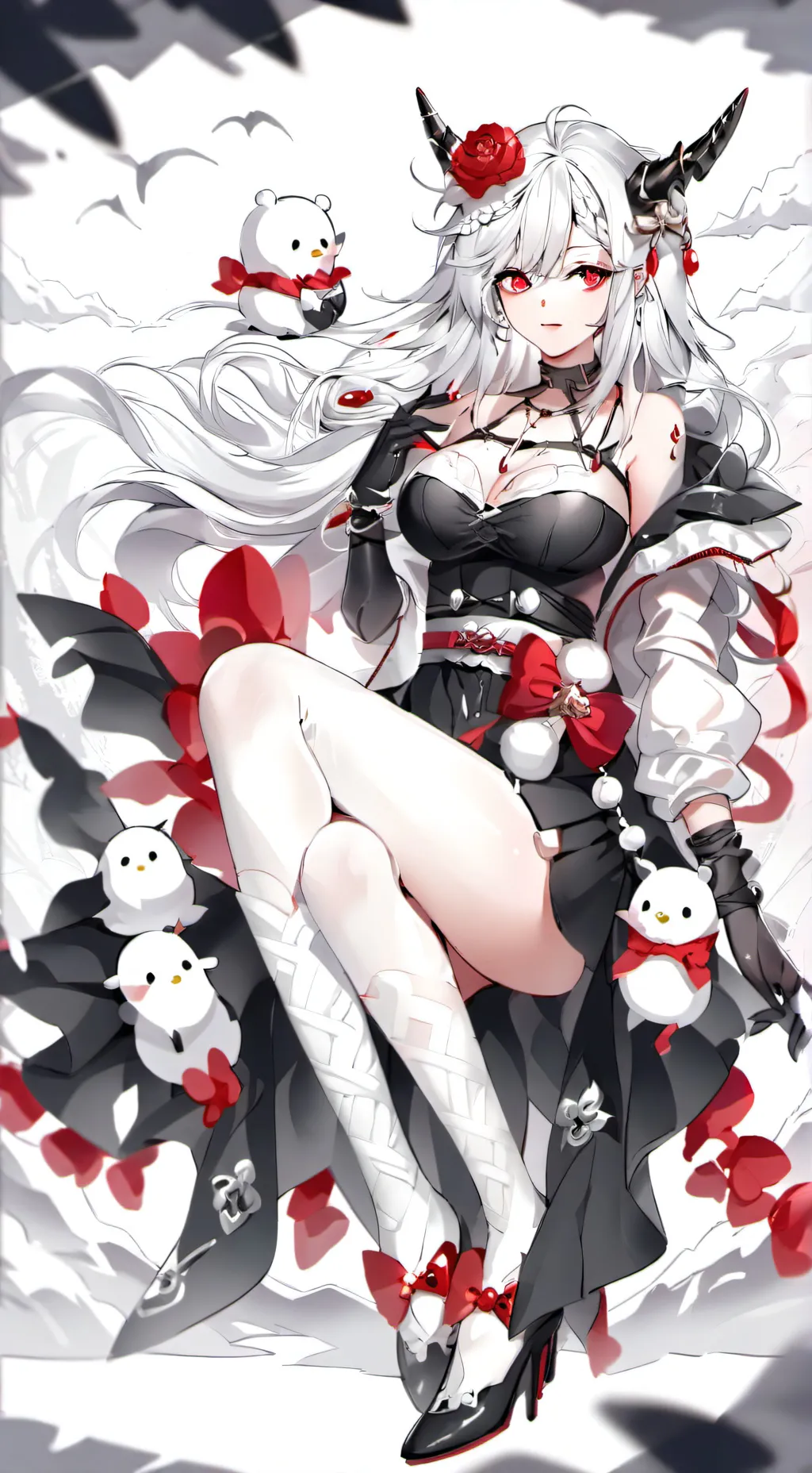 ai character: Demon princess  background