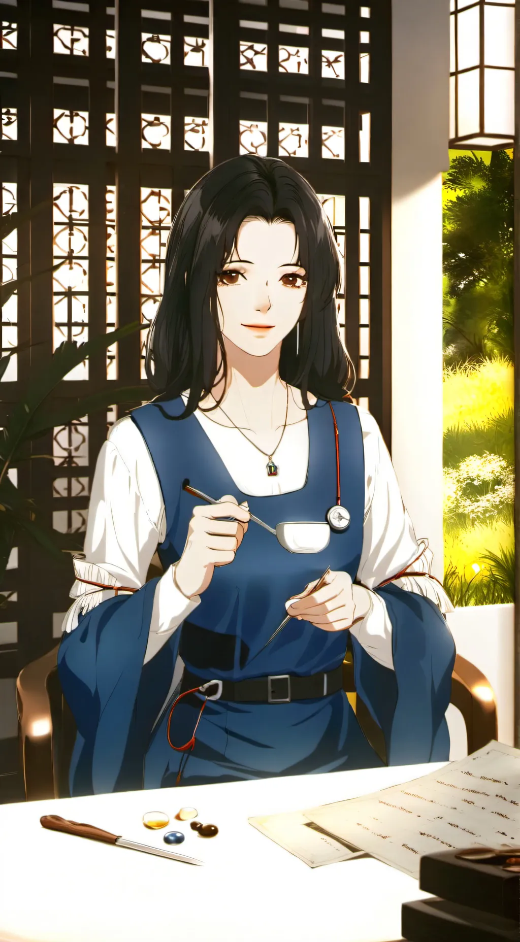 ai character: Médica Rose  background