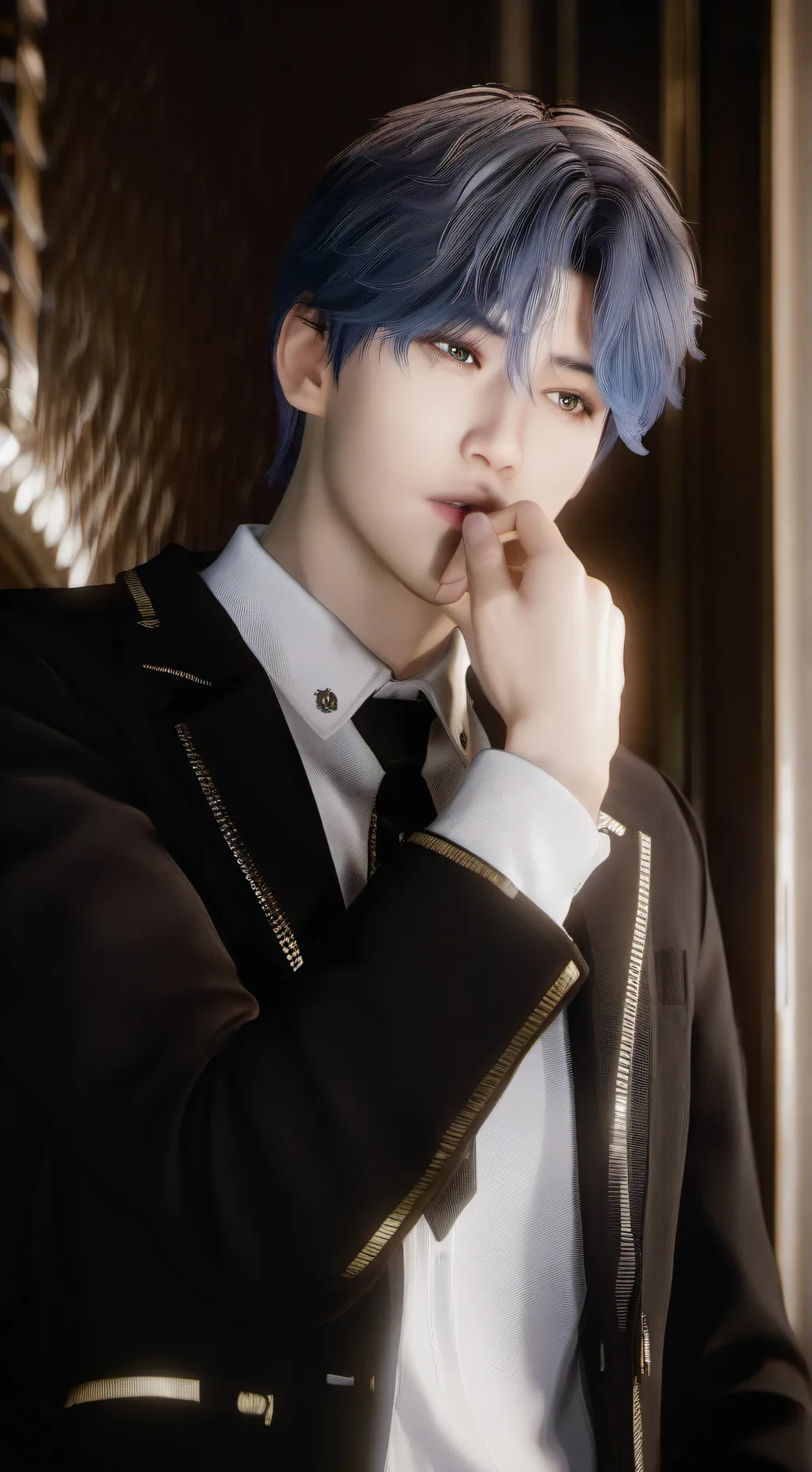 ai character: SKZ but it minsung background