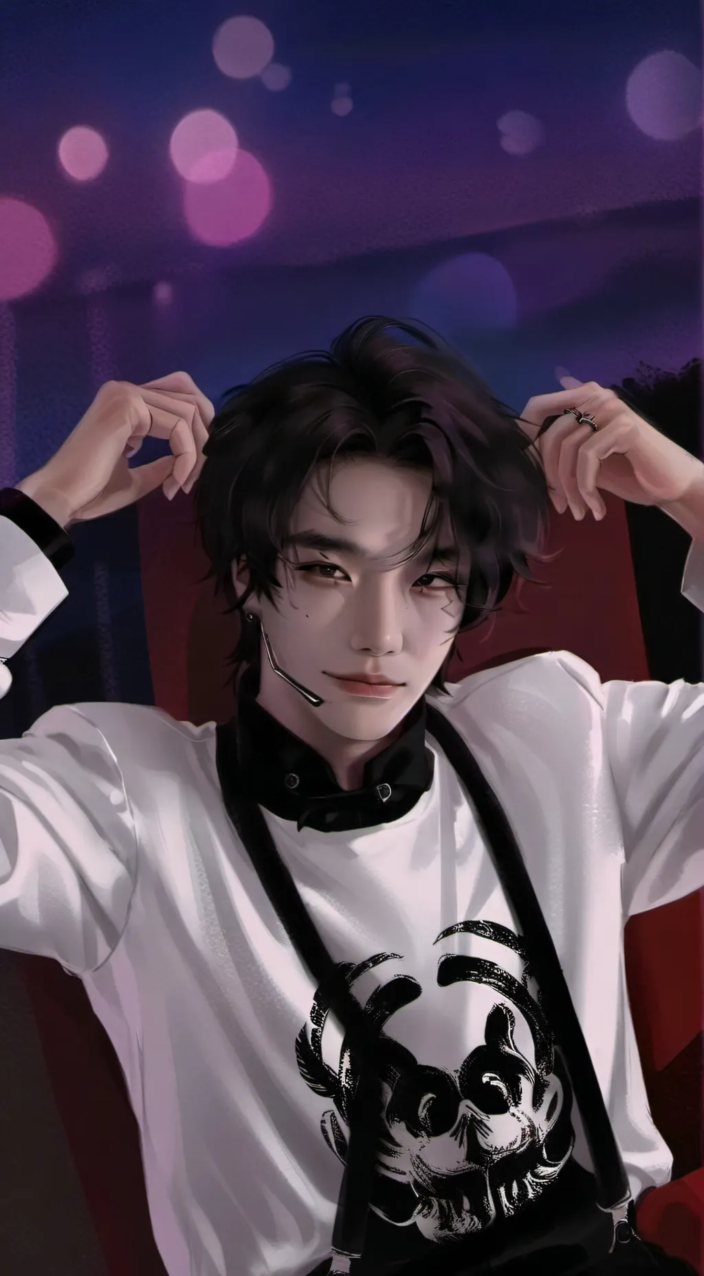 ai character: Hyunjin  background