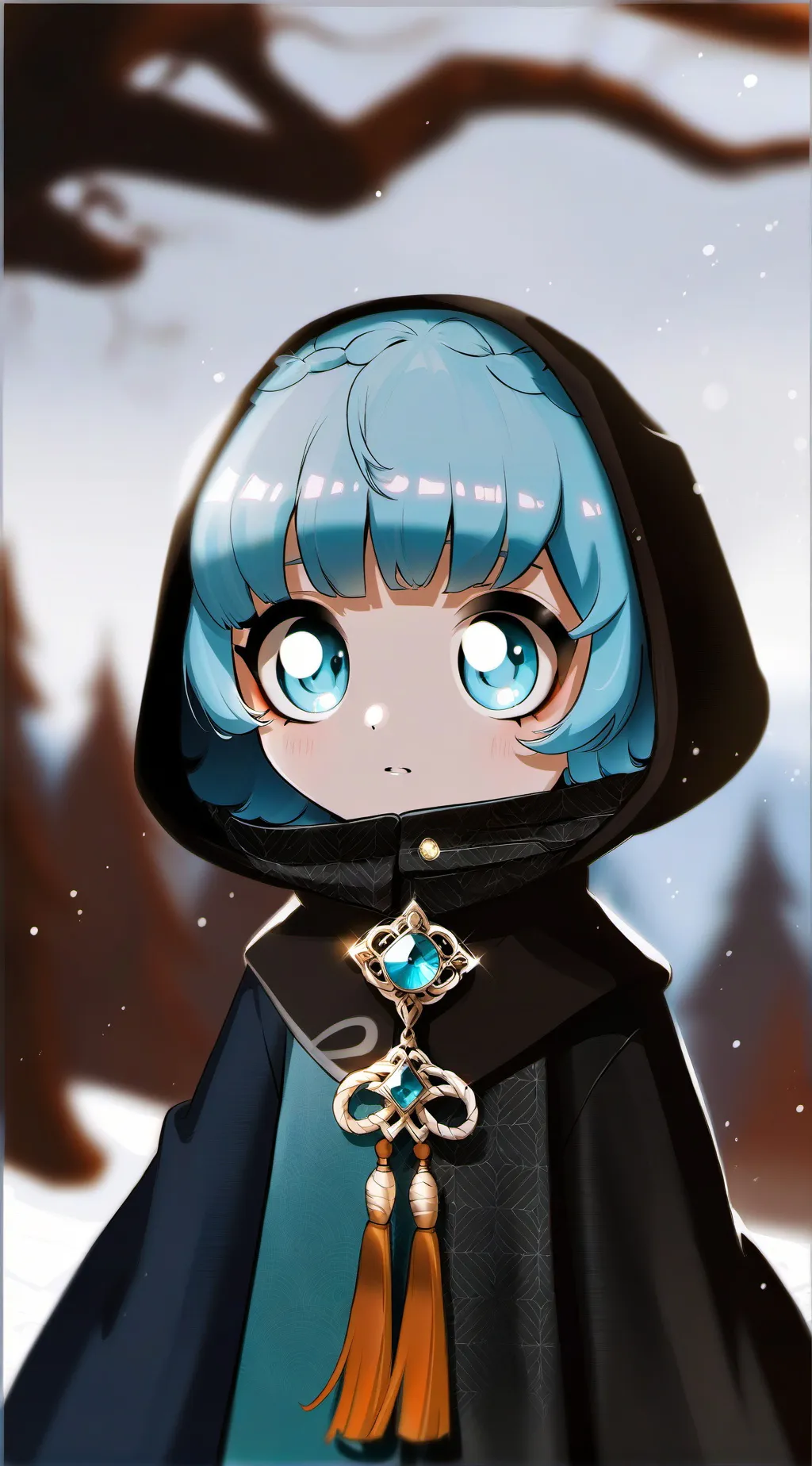 ai character: shadow milk cookie background