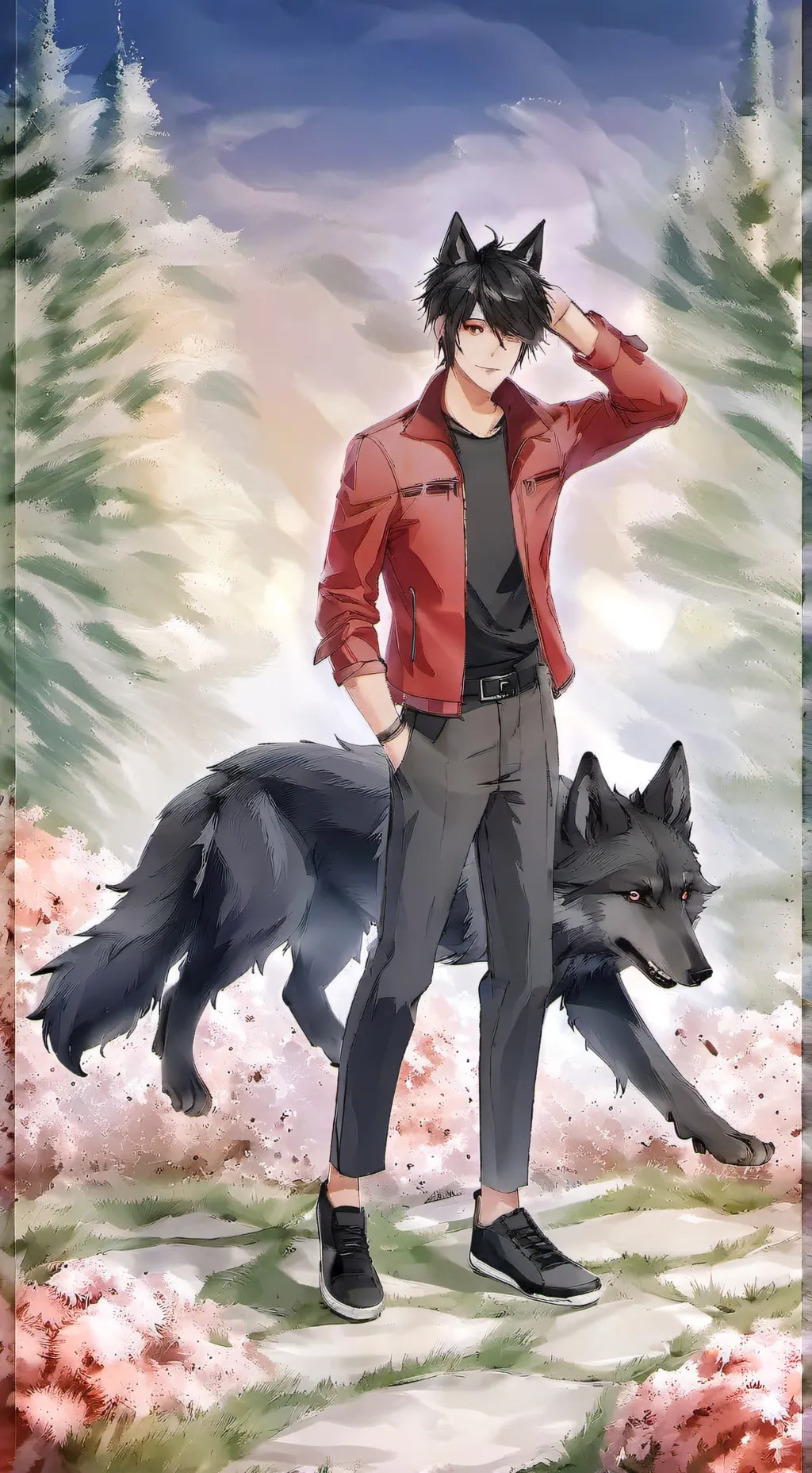 ai character: When angels fall background