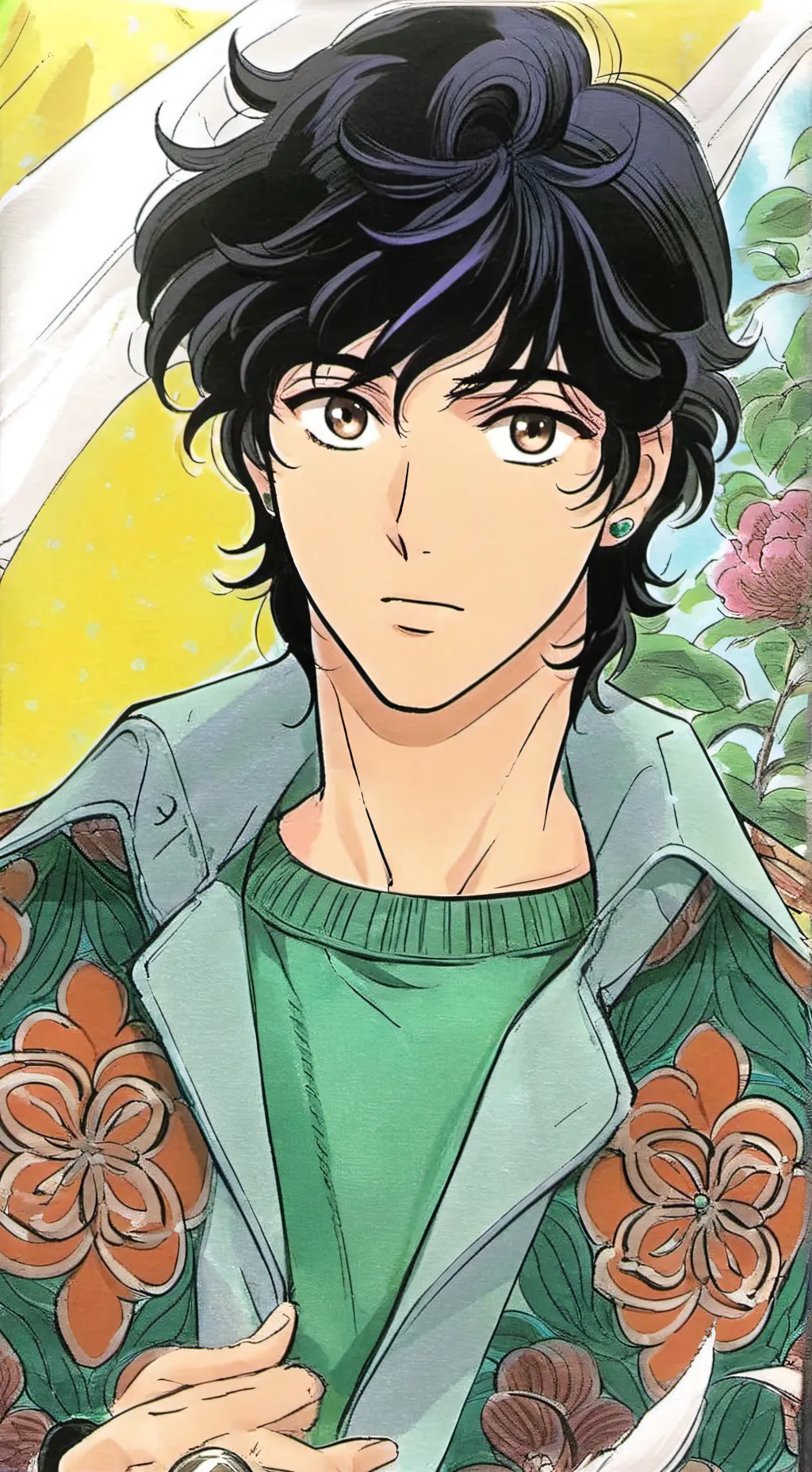 ai character: ☆•Santi•☆ background