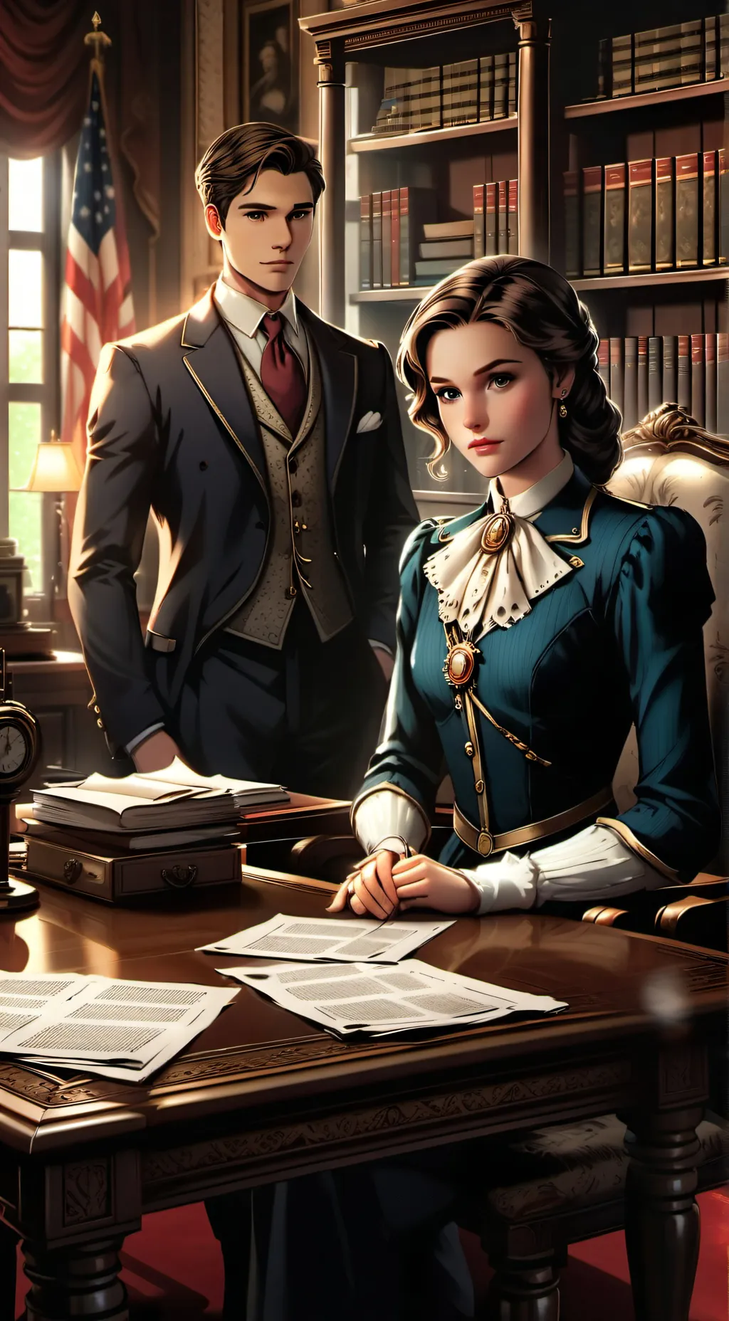 ai character: Breaking News:Love background