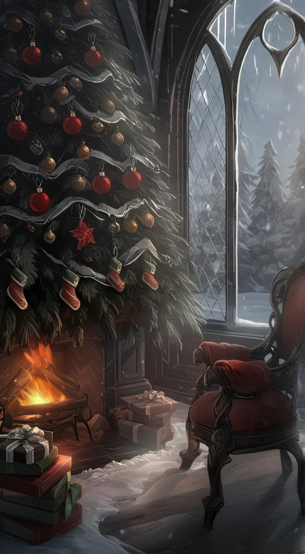 ai character: DW Christmas! 🎄 background