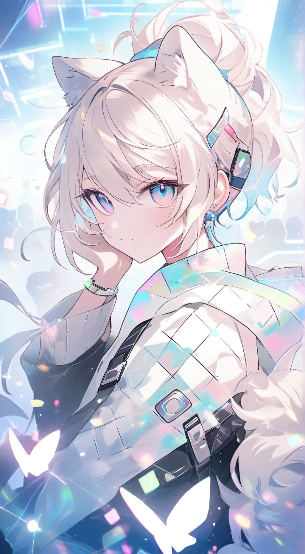 ai character: CyberCat Gacha background