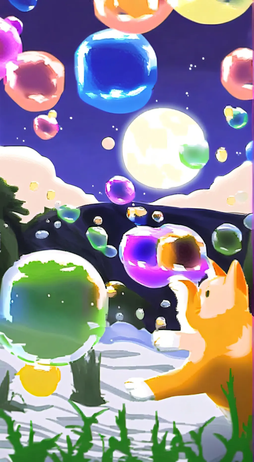 ai character: !bubblecat! background