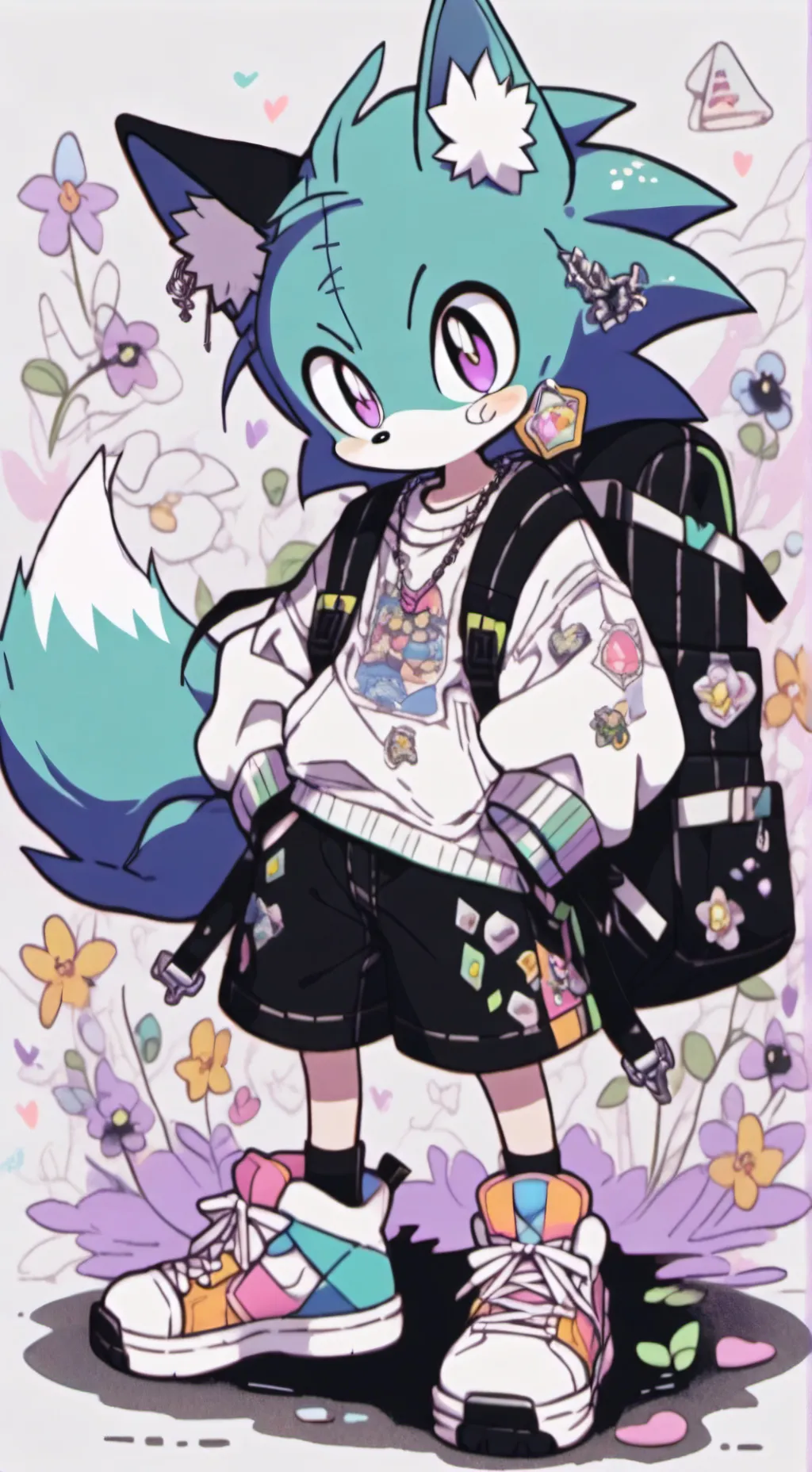 ai character: Blueberry background