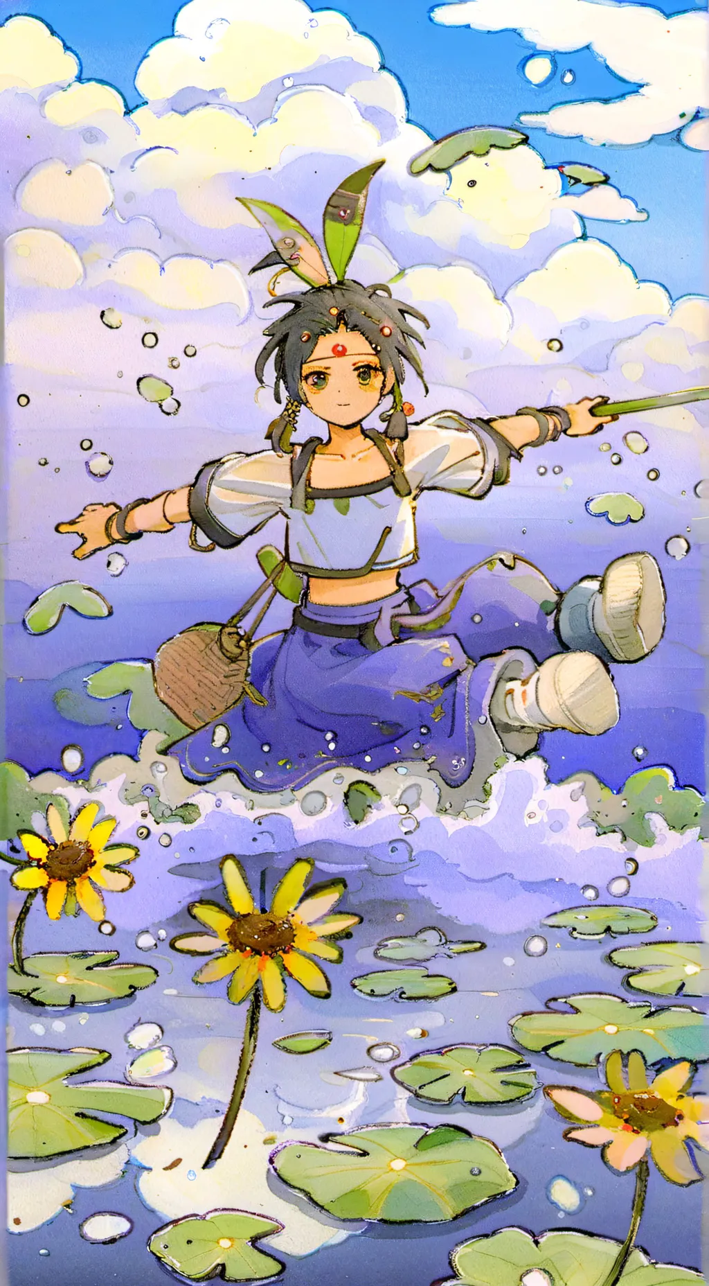 ai character: wenda x simon background