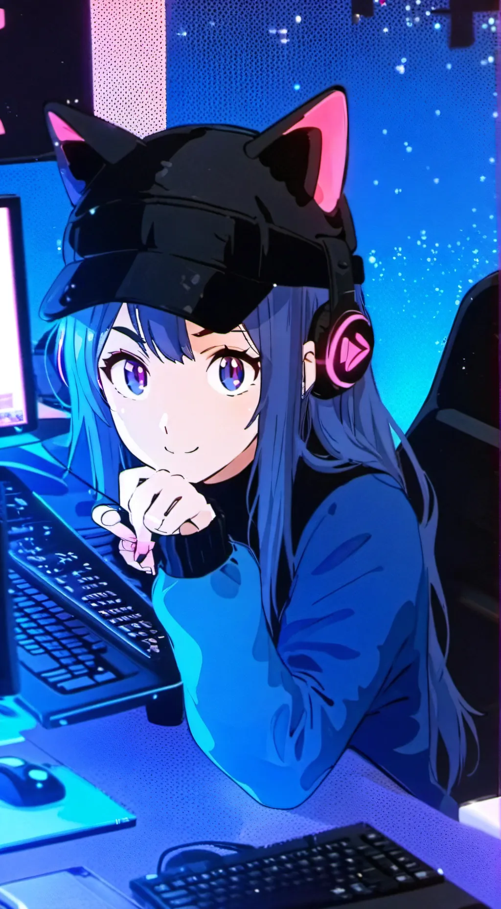 ai character: Pinky Purrington background